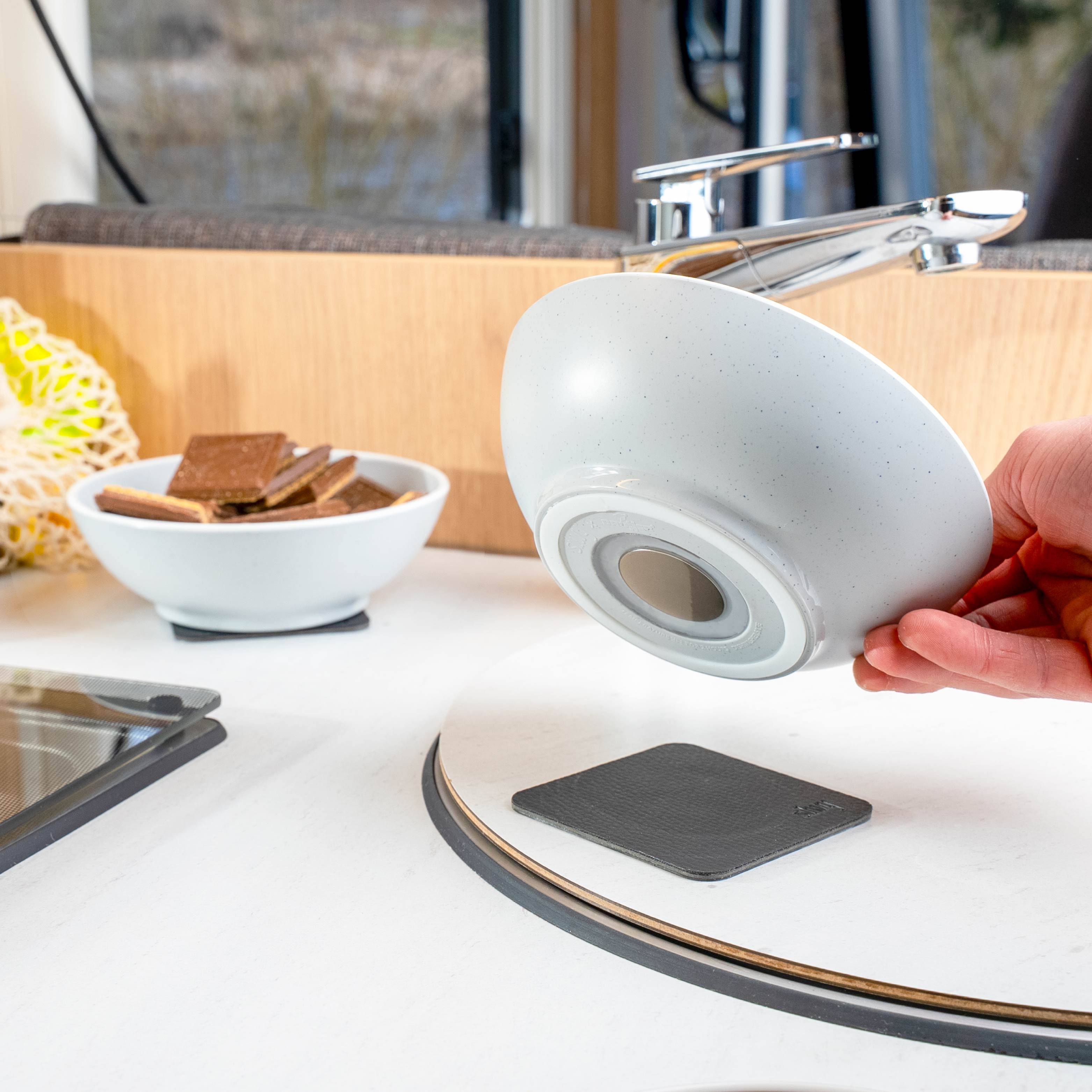 Magnet-Kunststoffbowls DOLOMIT WHITE ⌀ 16 cm