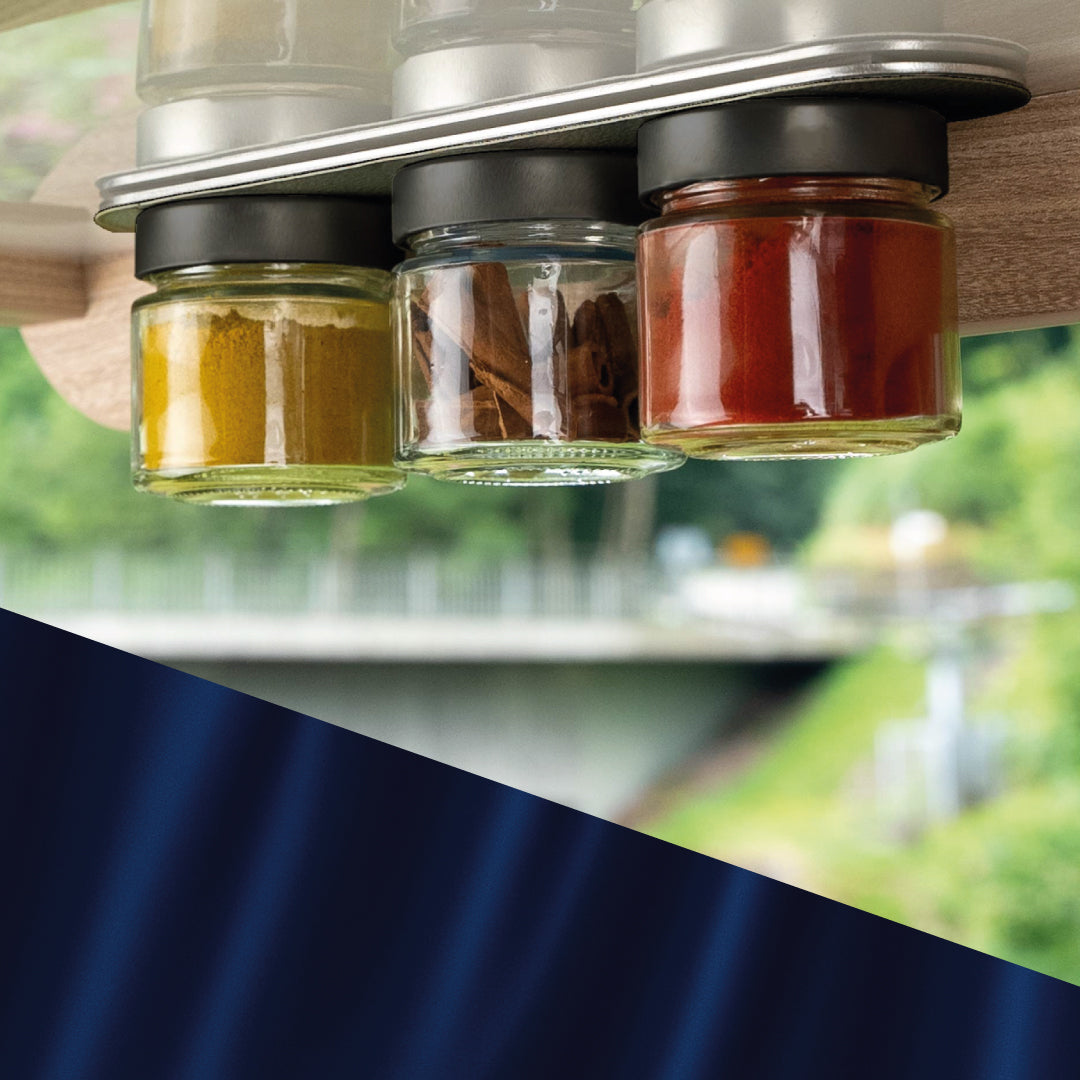 Magnet-Feinkostgläser BLACK & CLASSY 125 ml inkl. Leiste BLACK