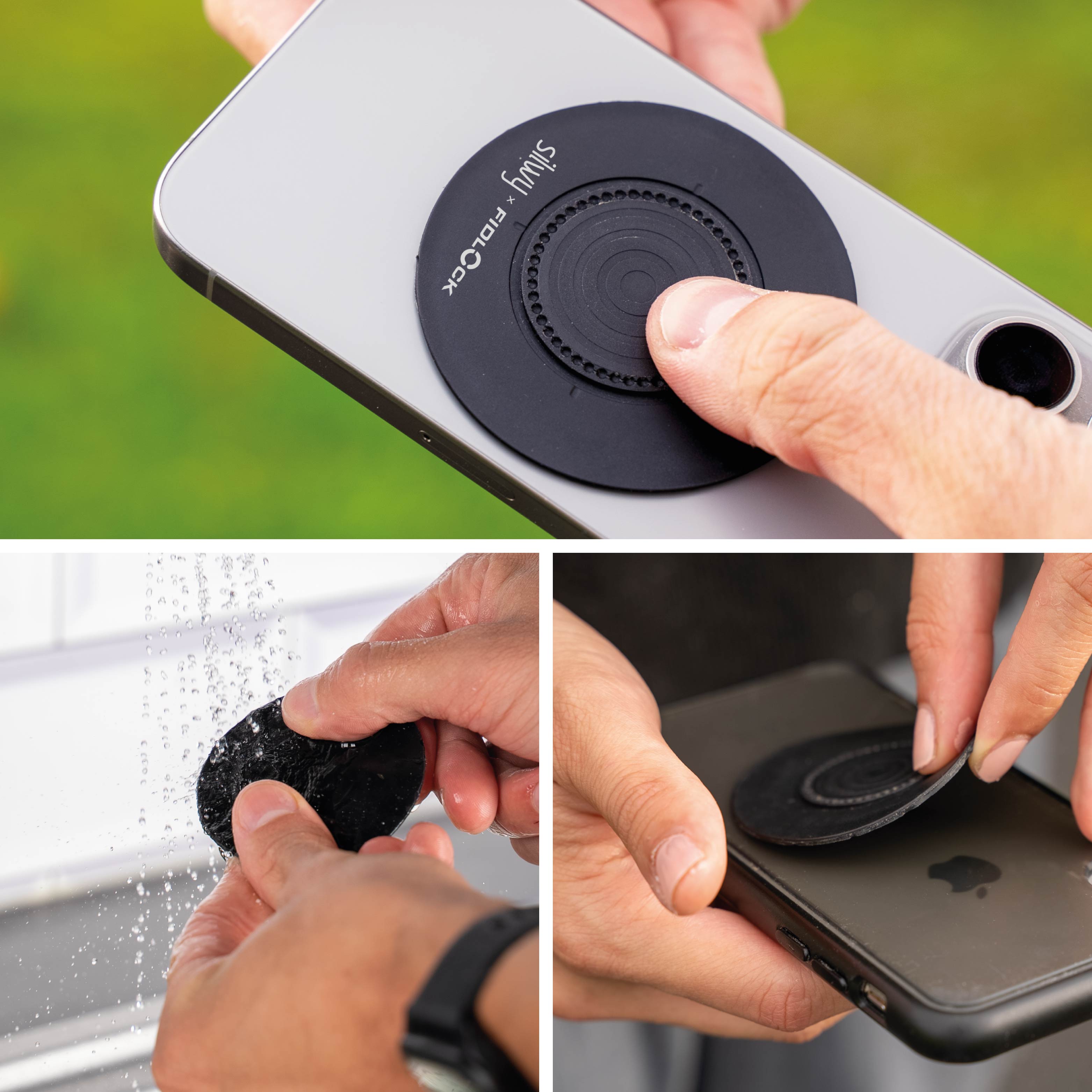 Magnet-VACUUM-Handyhalterung UNIVERSAL für Fahrräder inkl. Magnet-VACUUM-Patch