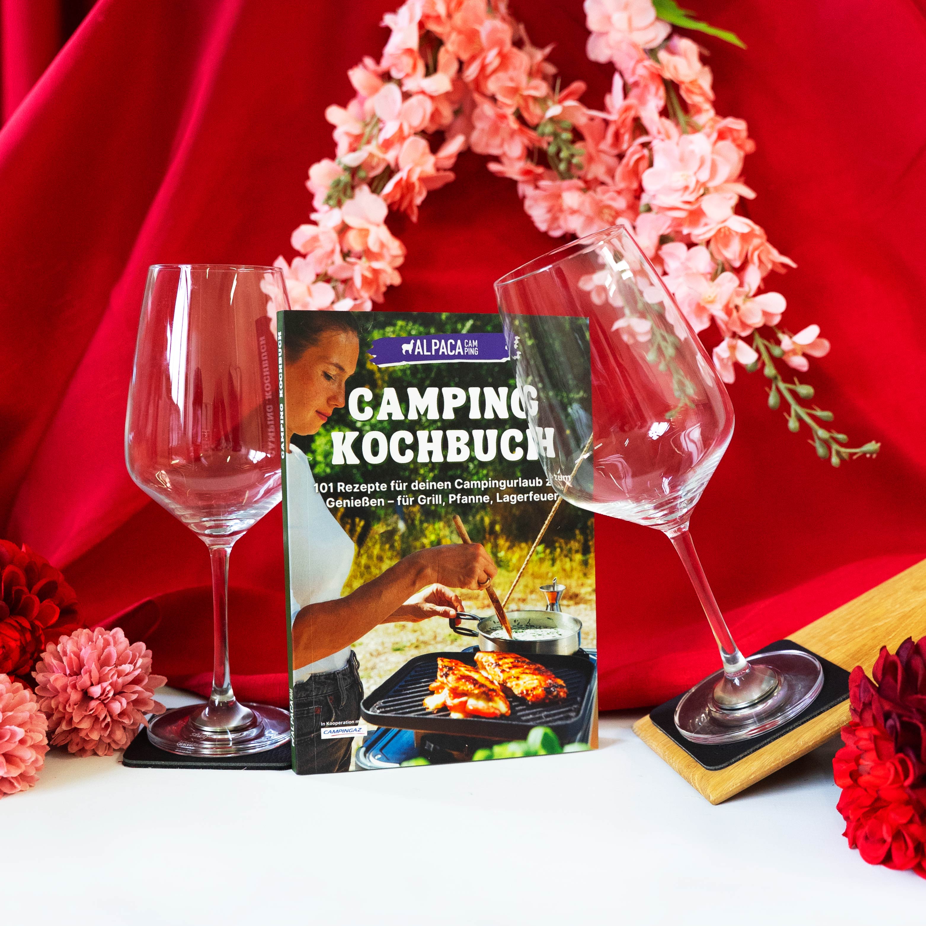 Magnet-Kristallgläser WEIN inkl. Camping Kochbuch