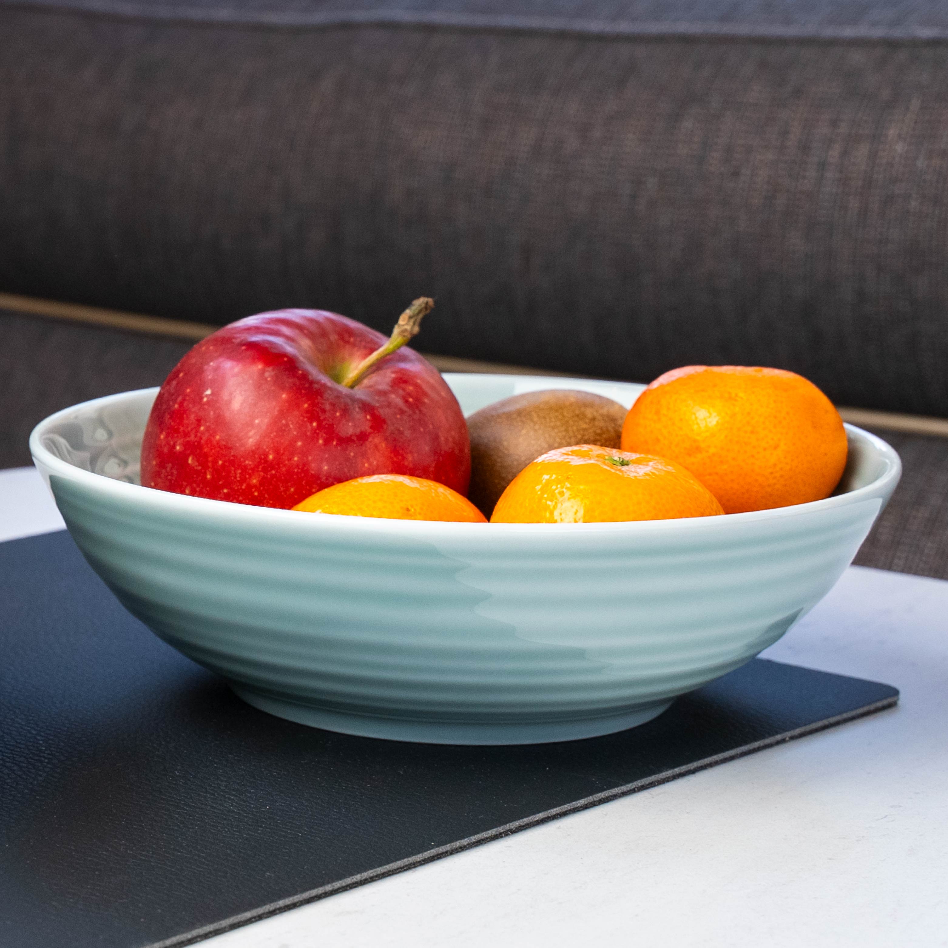 Magnetic porcelain foodbowl_20cm cyan on mat