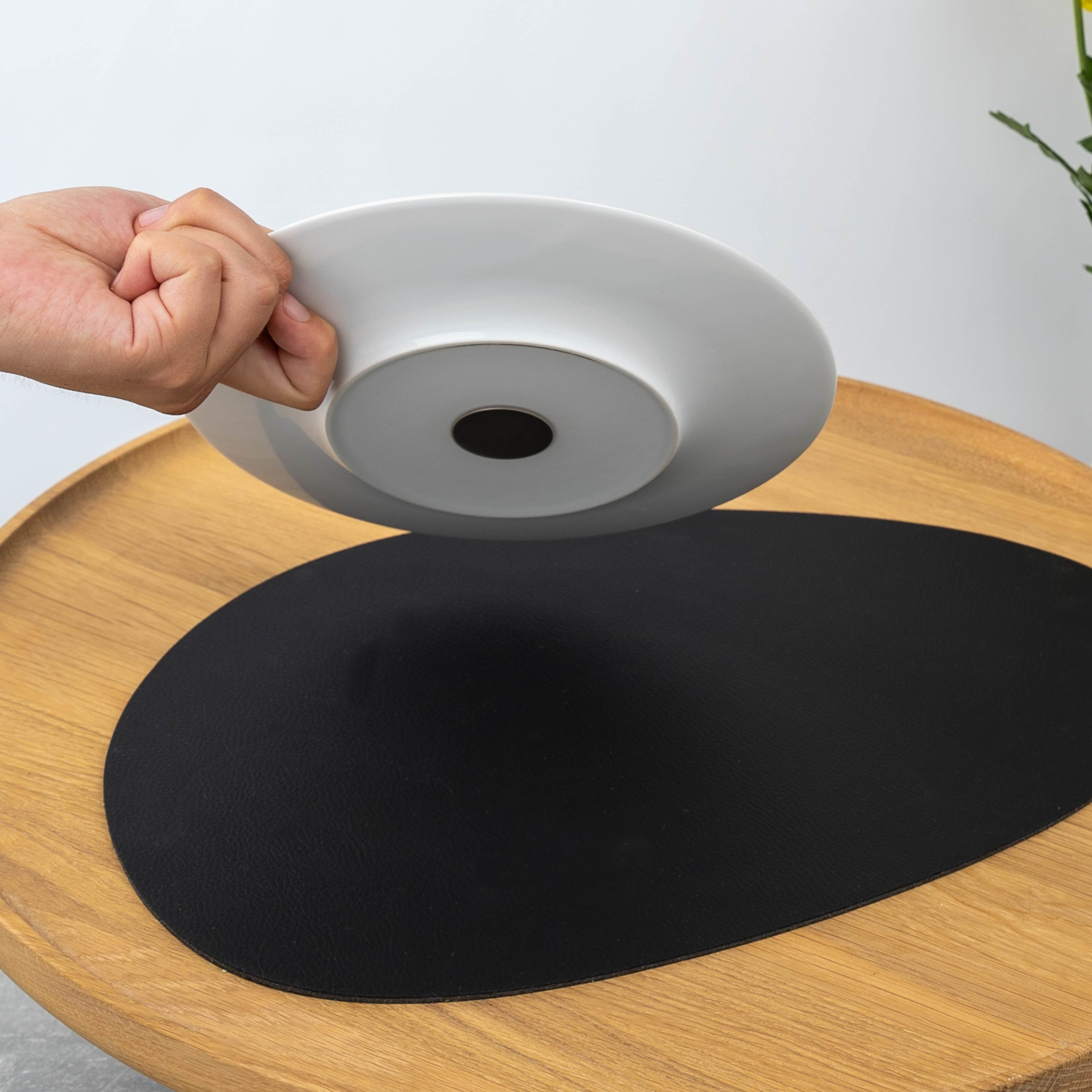Close-up of magnet in porcelain base