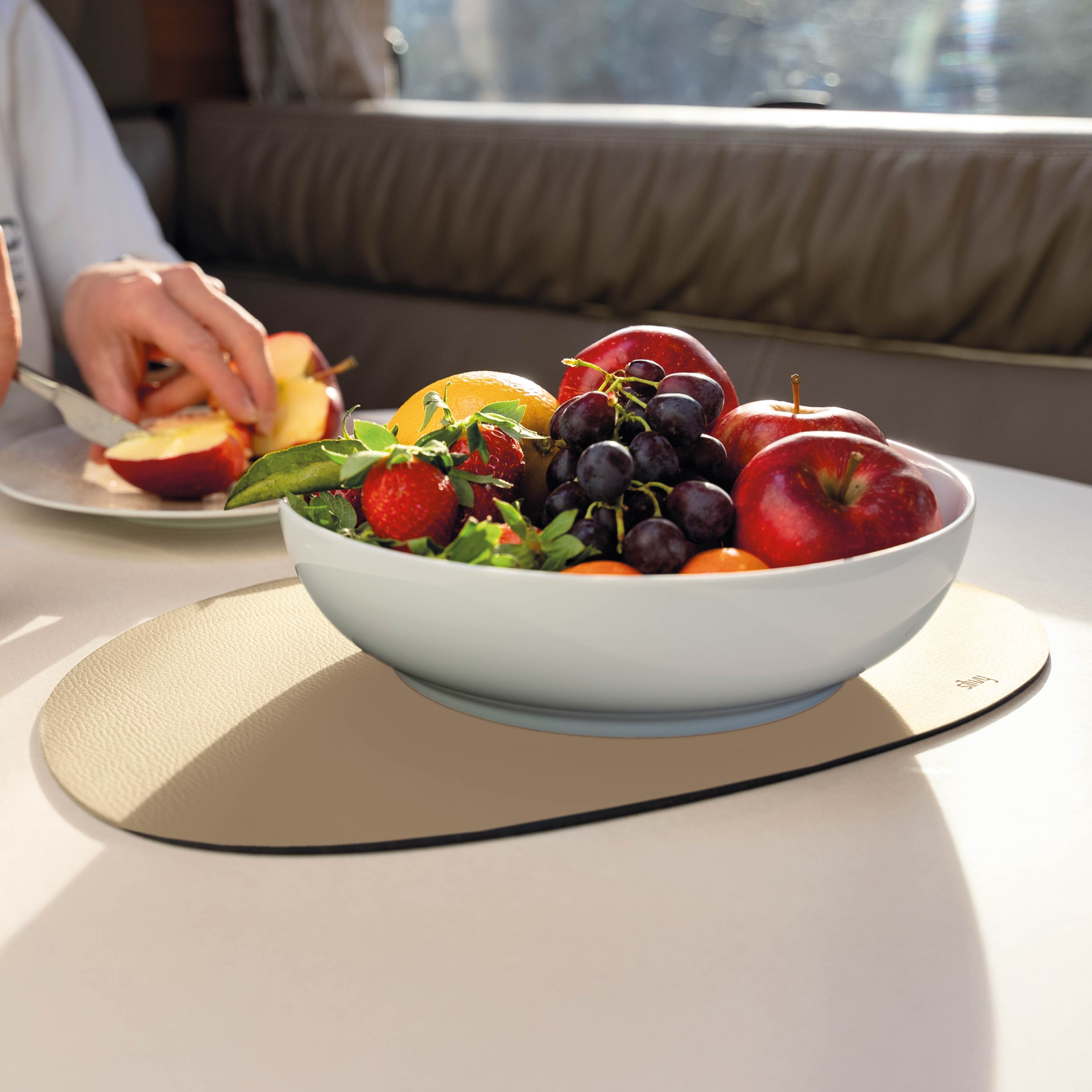 Metal-nano-gel placemat LARGE BEIGE