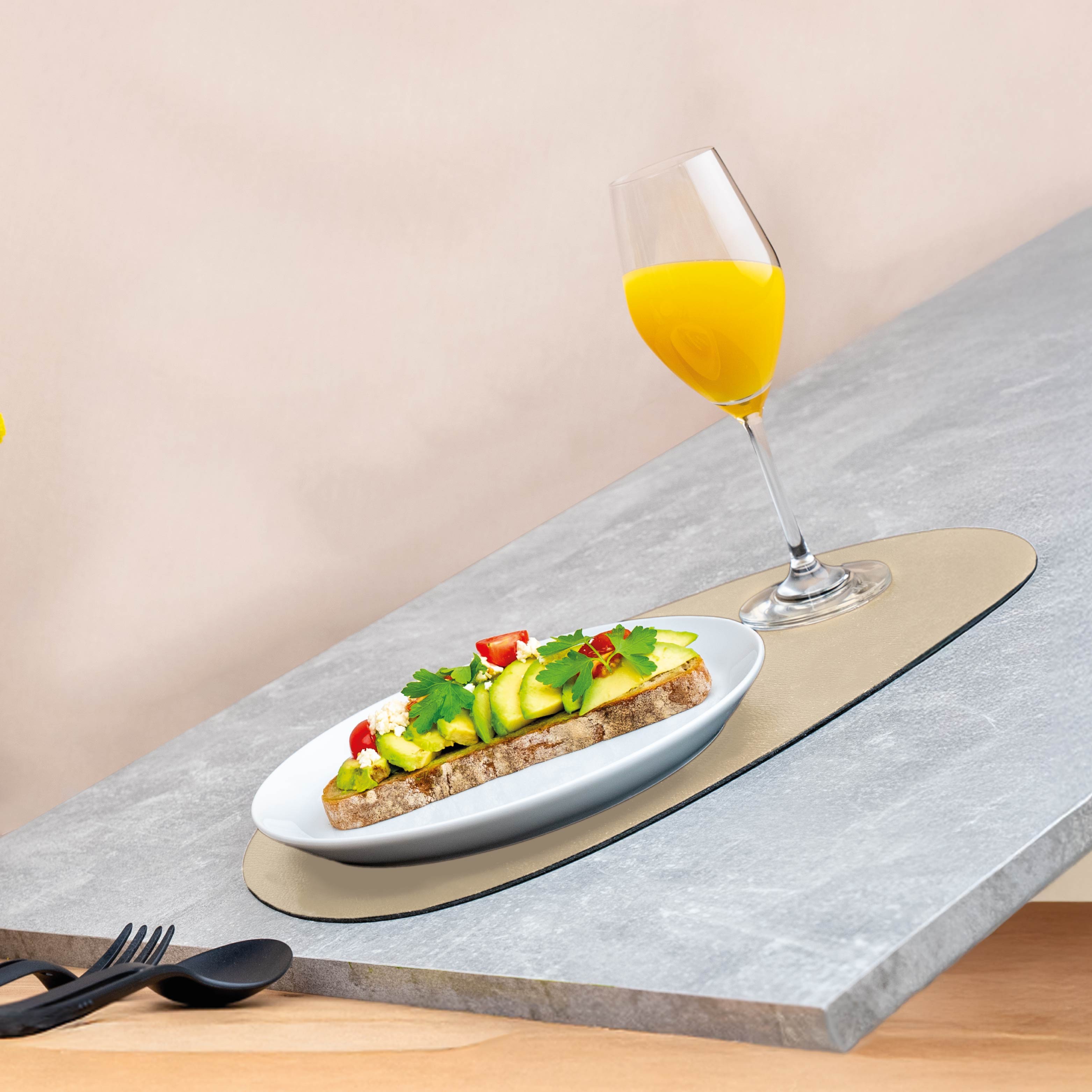 Metal-nano-gel placemat LARGE BEIGE