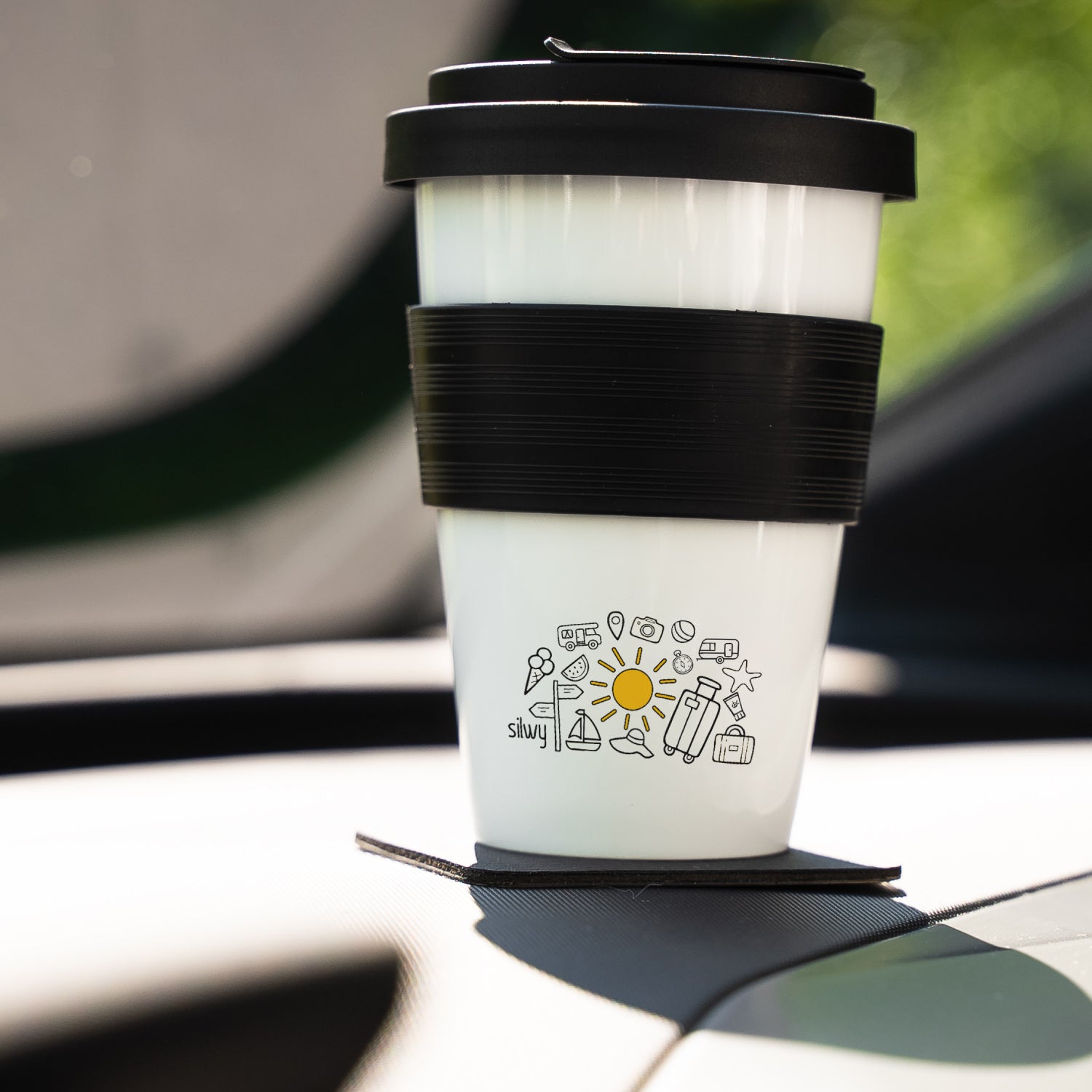 Magnetic porcelain TO-GO-CUP SUMMER