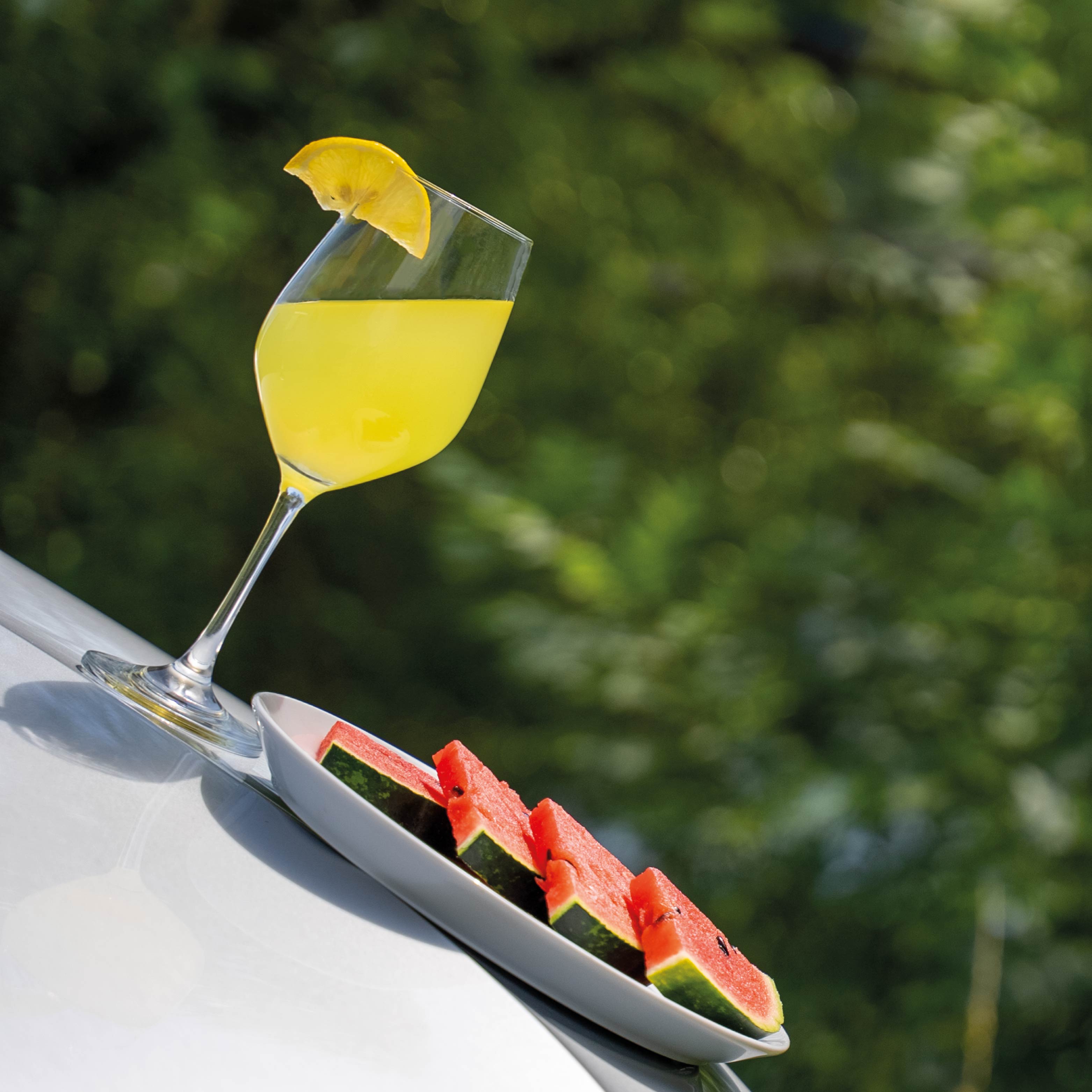 Magnetic crystal glass wine placed on hood (metallic)