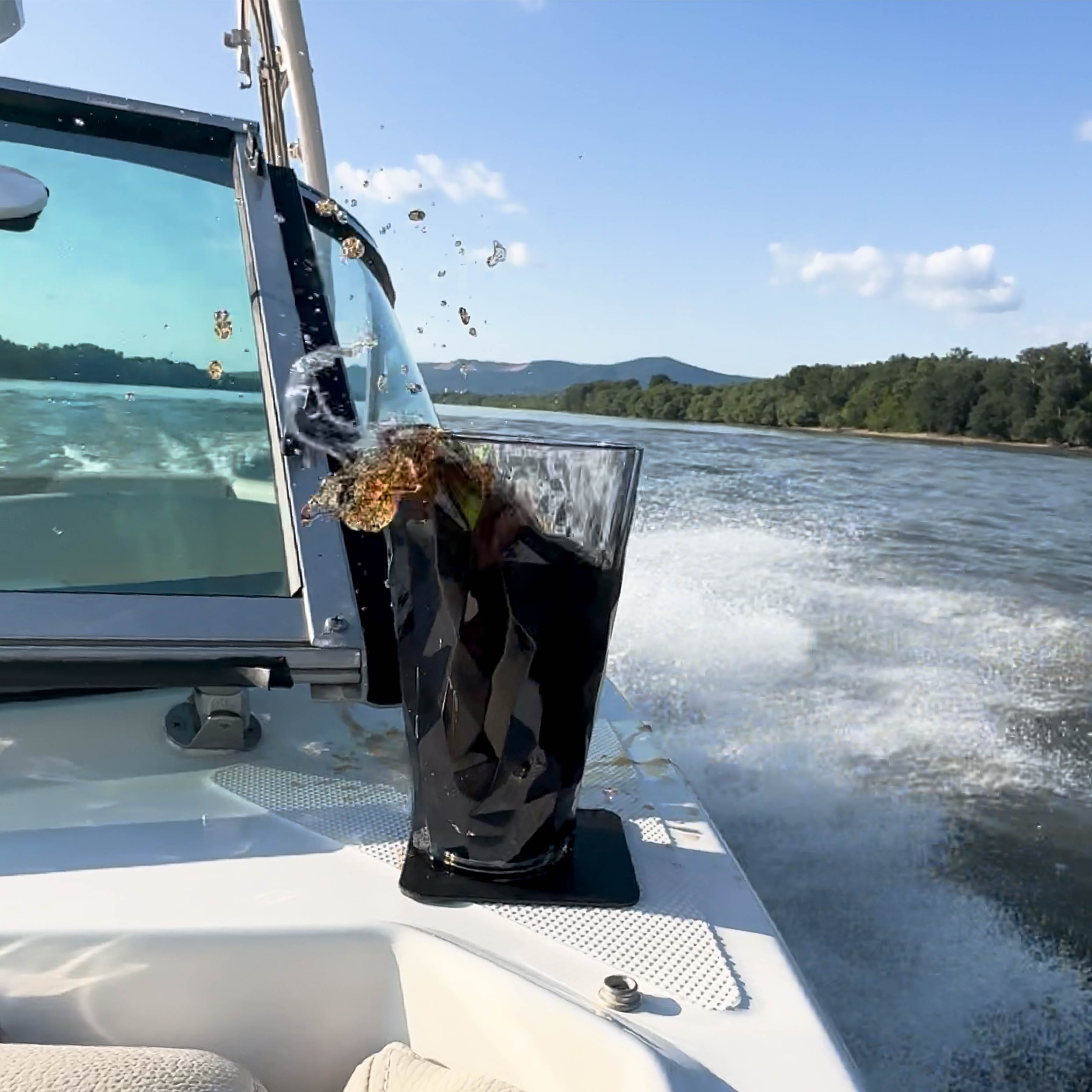 Prueba extrema - montar con barco y el cristal magnético se fija con almohadilla , se mantiene firme