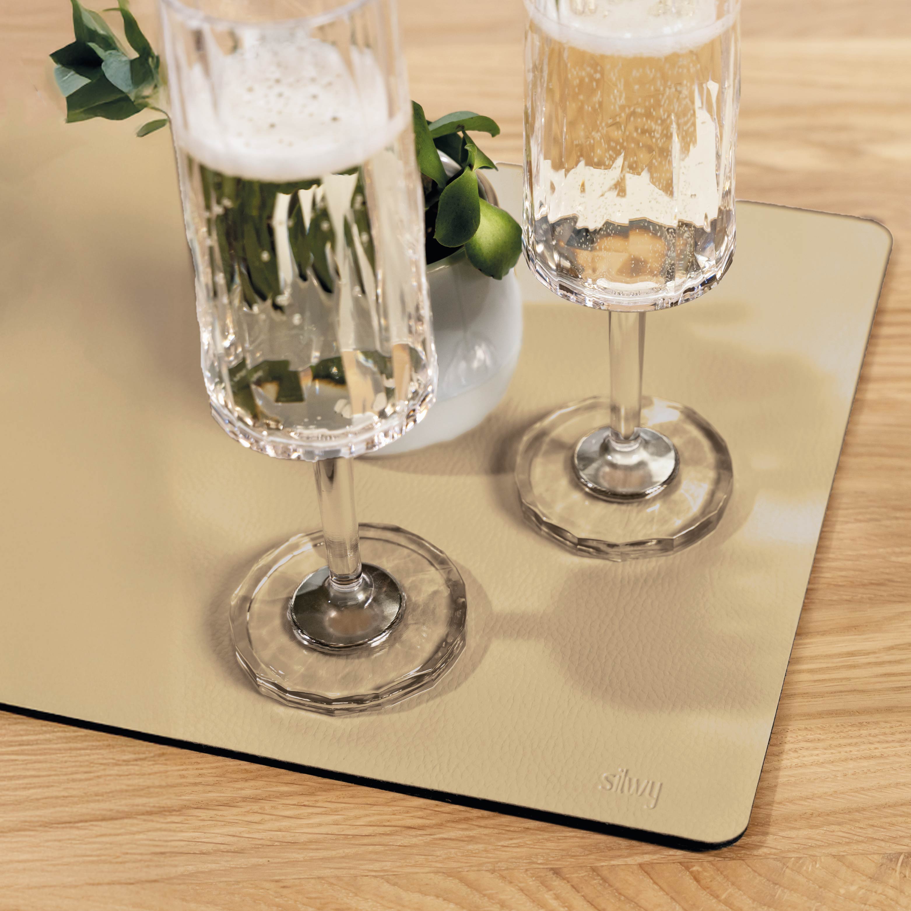 Alfombrilla metálica de nano-gel BEIGE