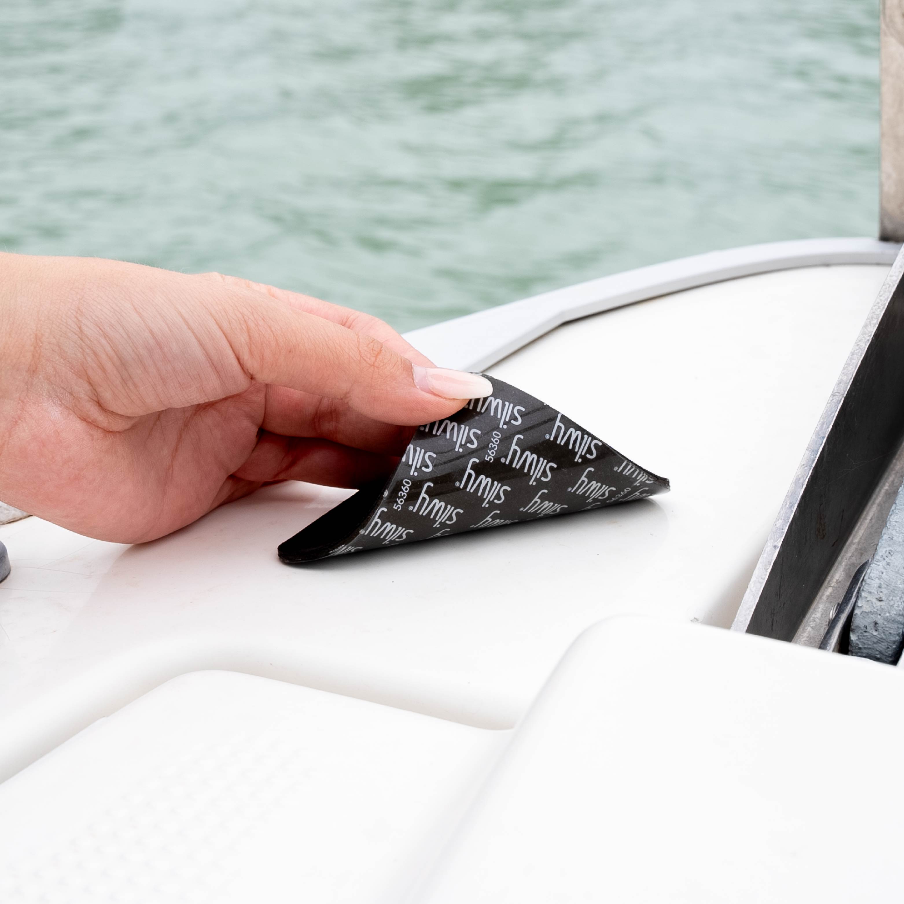 Decapado de metal nano-gel almohadilla negro en barco
