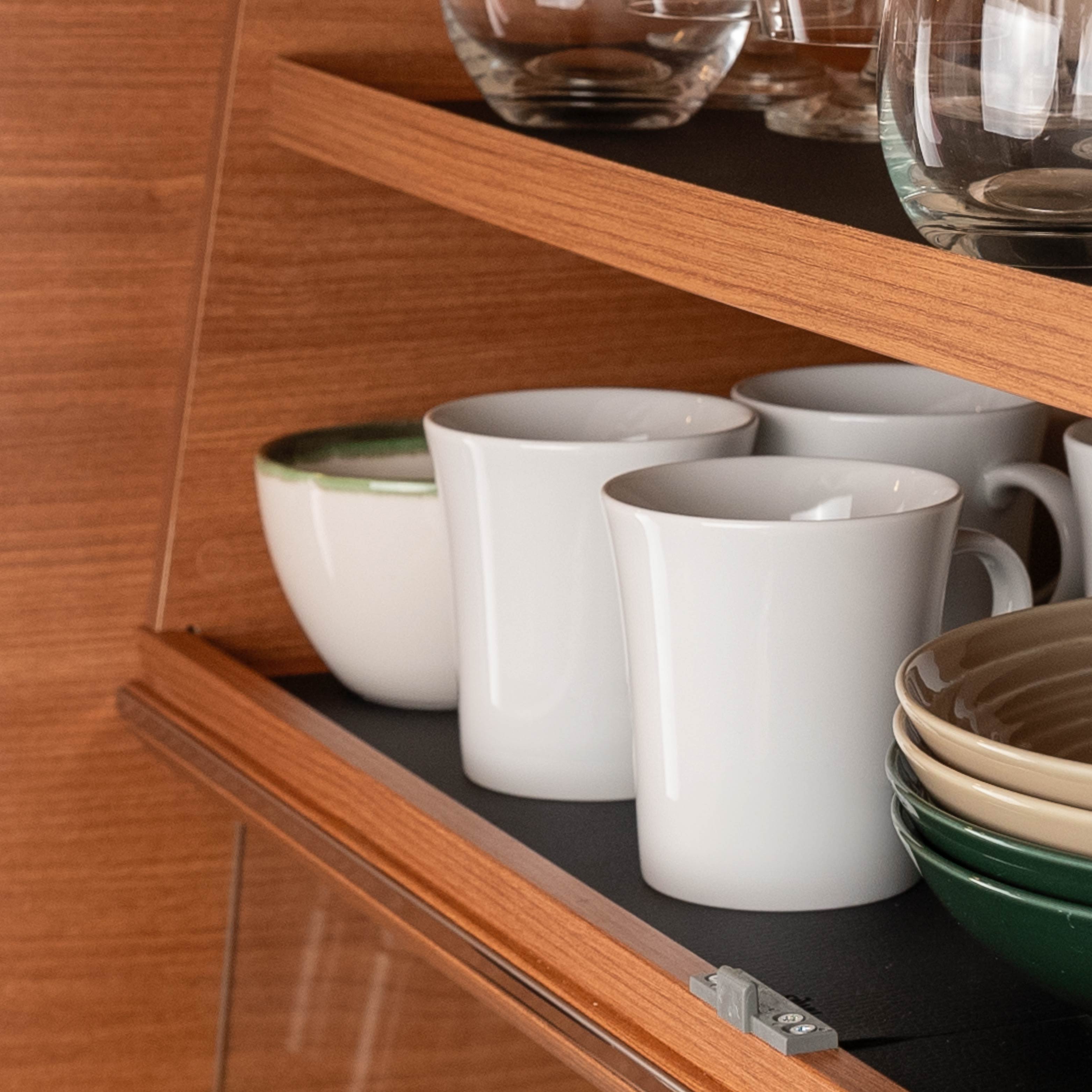 Tasses en porcelaine magnétiques blanches Élément haut