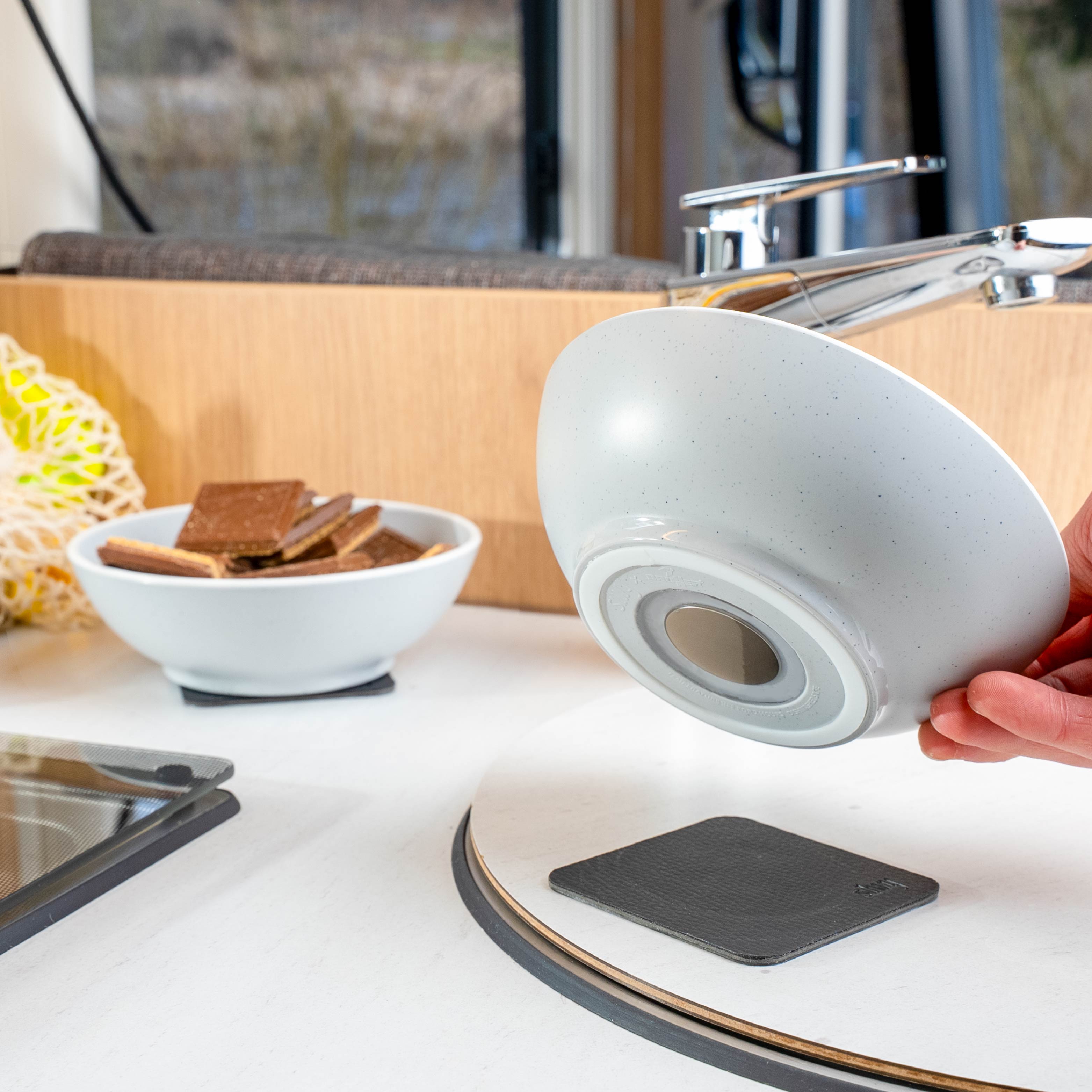 aimant plastique bowl white déposer camper