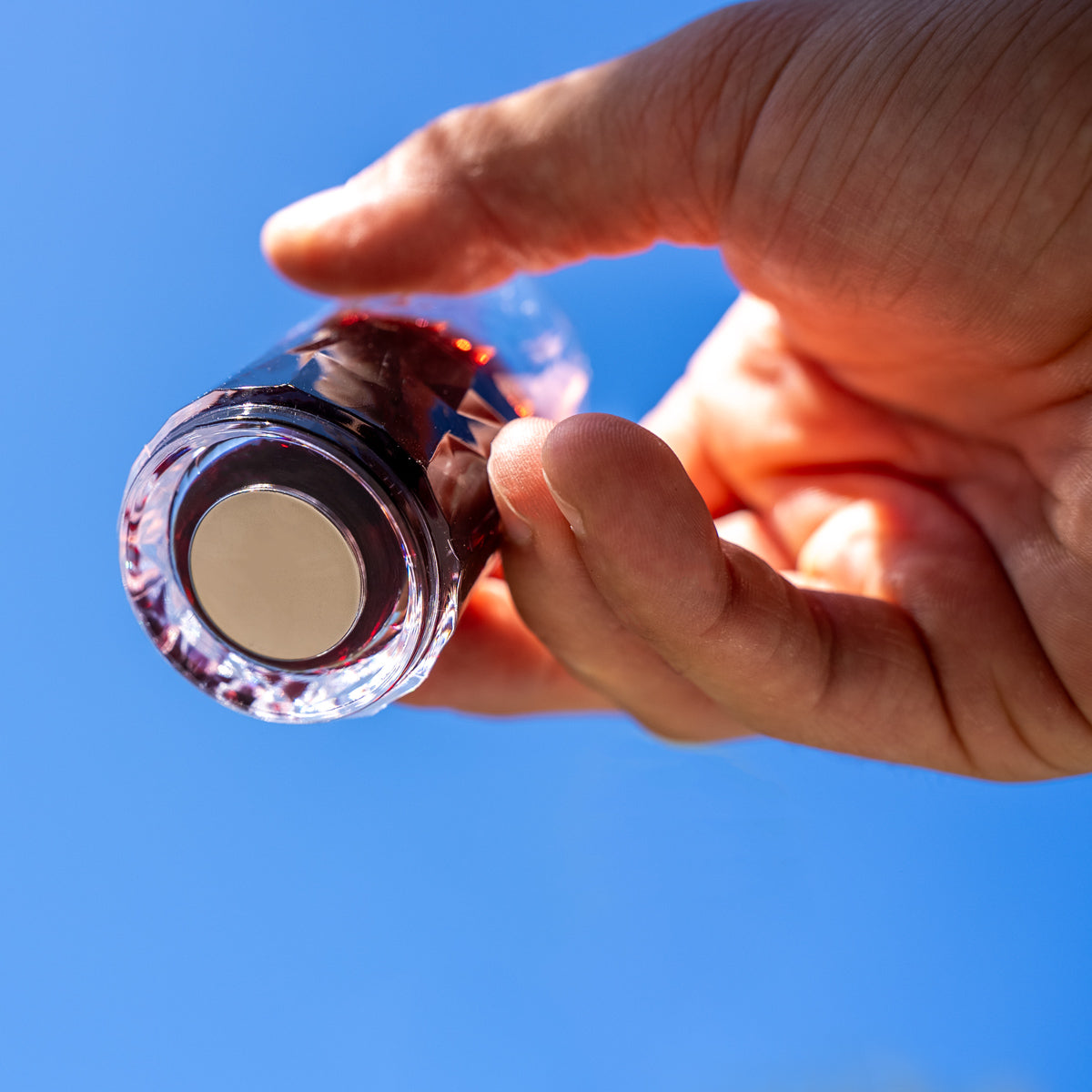 Magnet-VerreVerre en cristal Shot par le bas avec aimant intégré