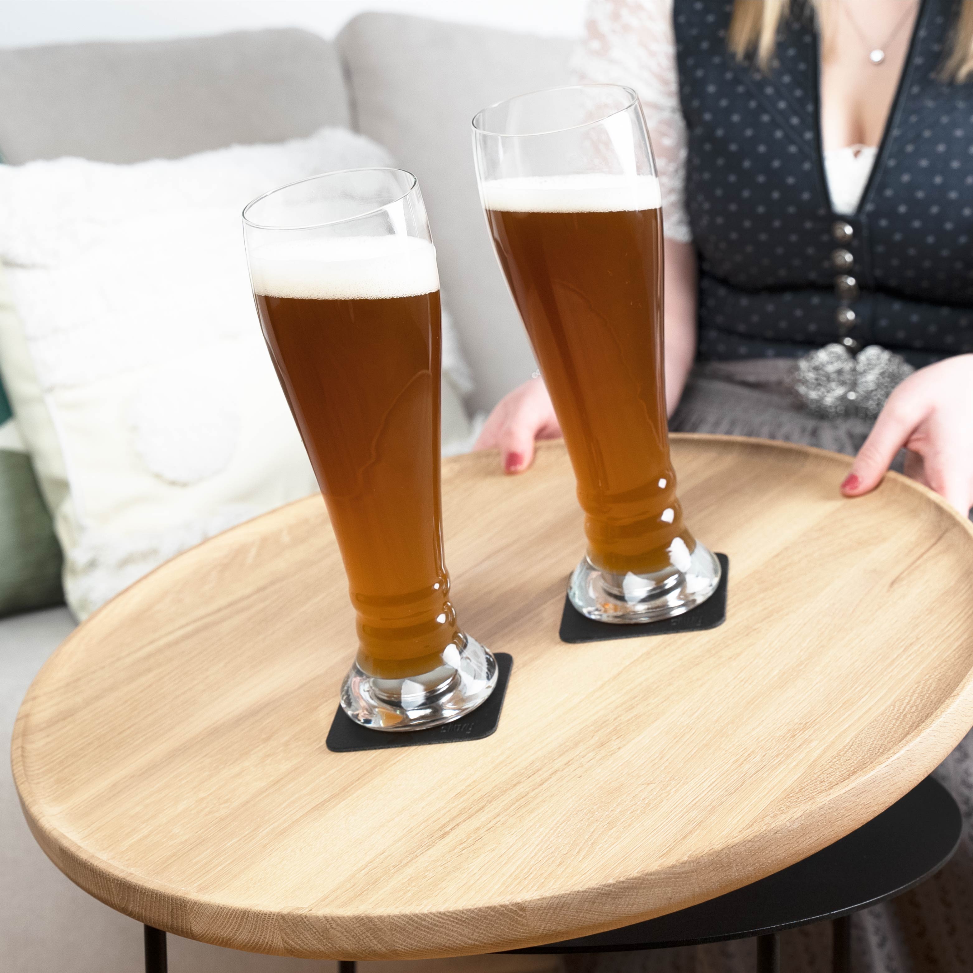 Verres magnétiquesVerres en cristal Bière de blé, fixés par des pastilles