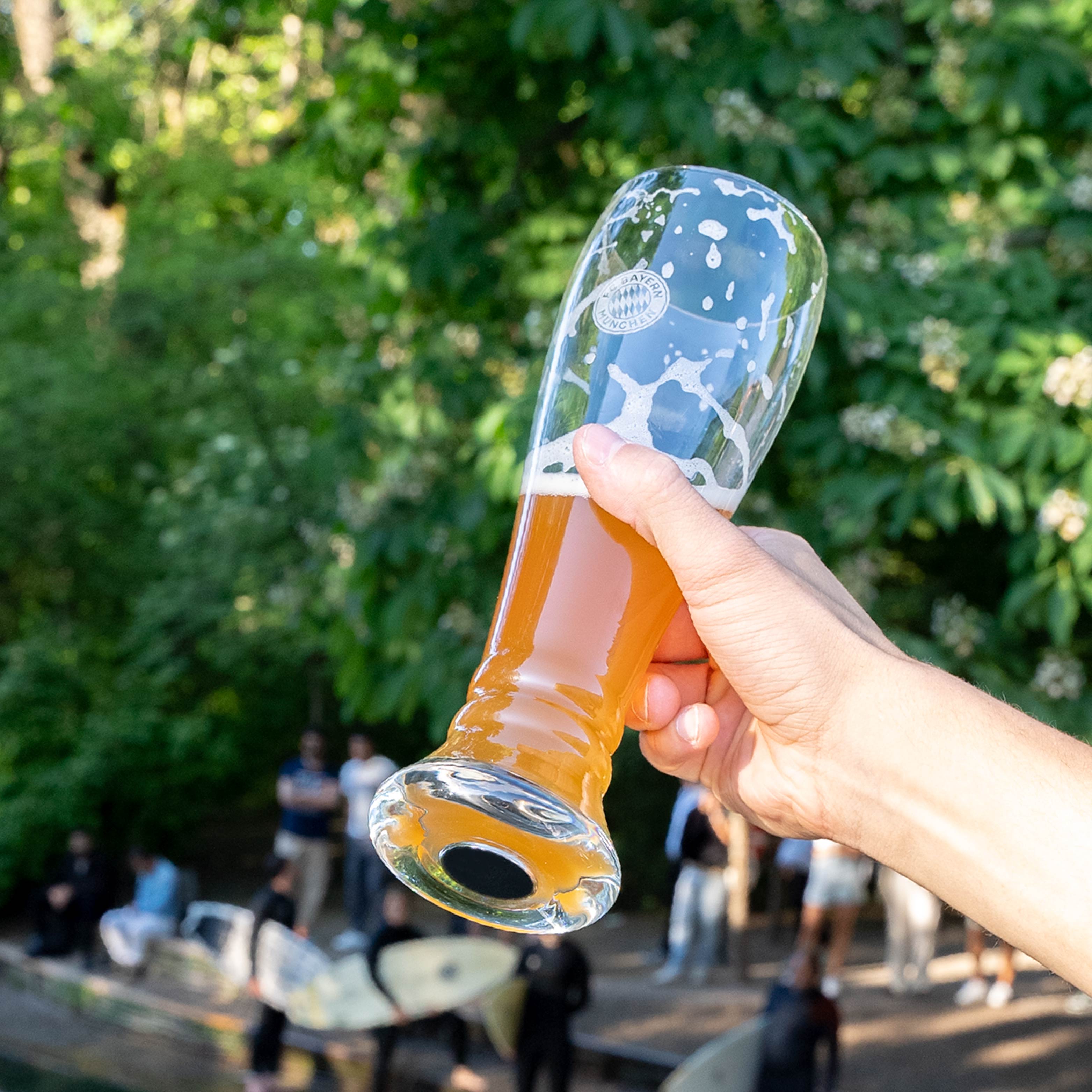 Bicchiere da birra di grano magnetico con logo FC Bayern