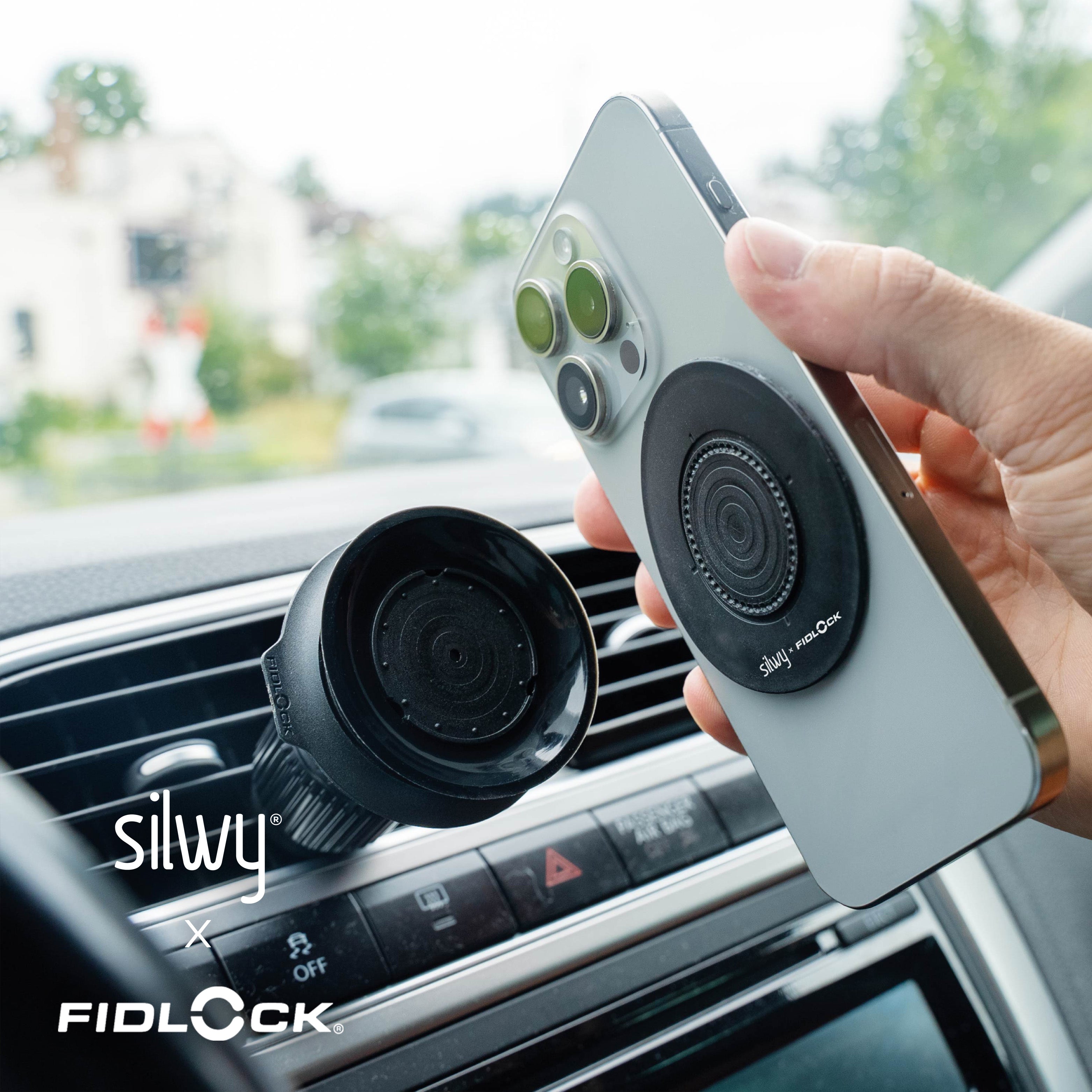Supporto magnetico per telefono cellulare VACUUM UNIVERSAL per griglia di ventilazione dell'auto, con patch VACUUM magnetica