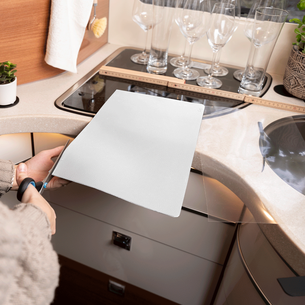 Applicare il tappetino bianco gif