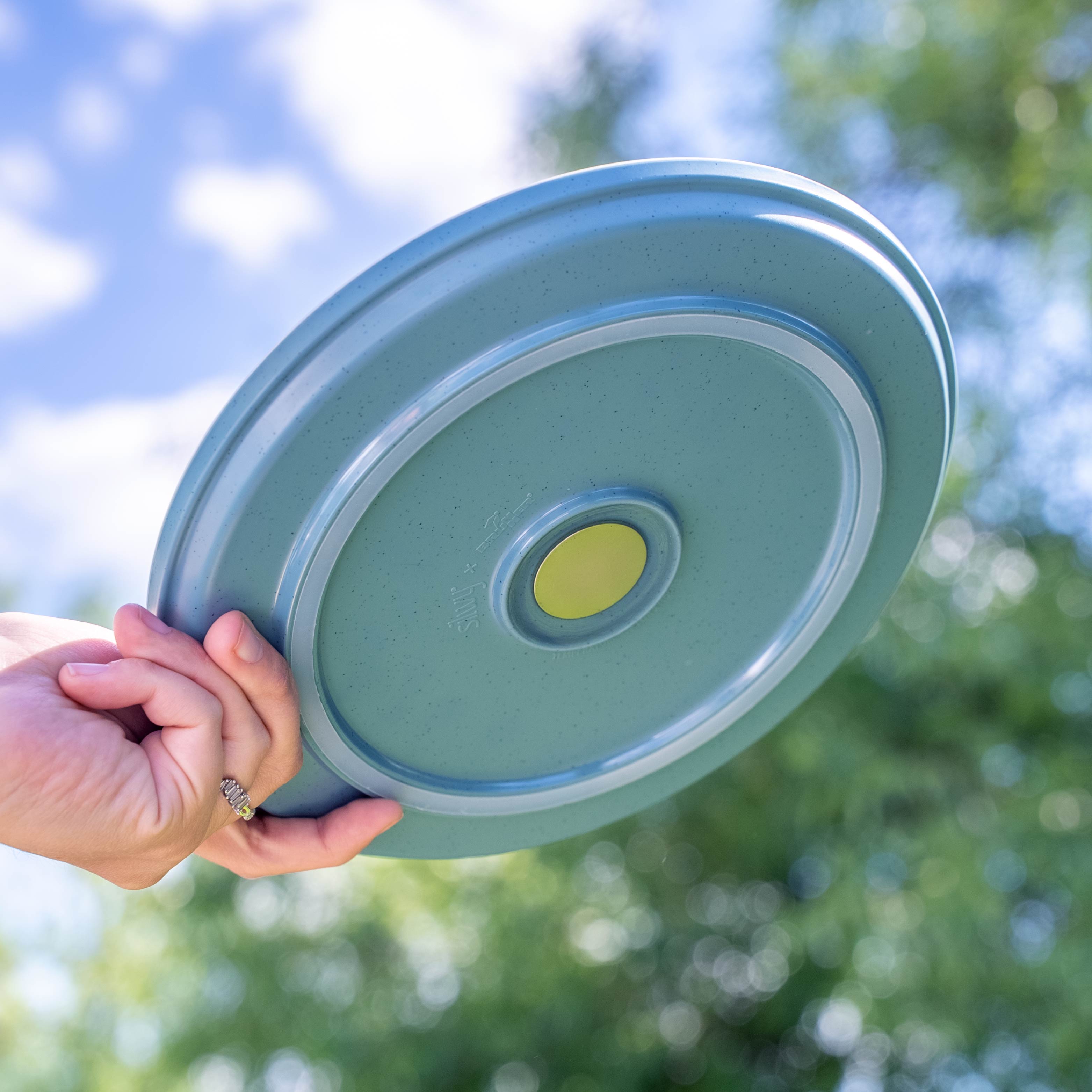 Disco magnetico in plastica blue dal basso