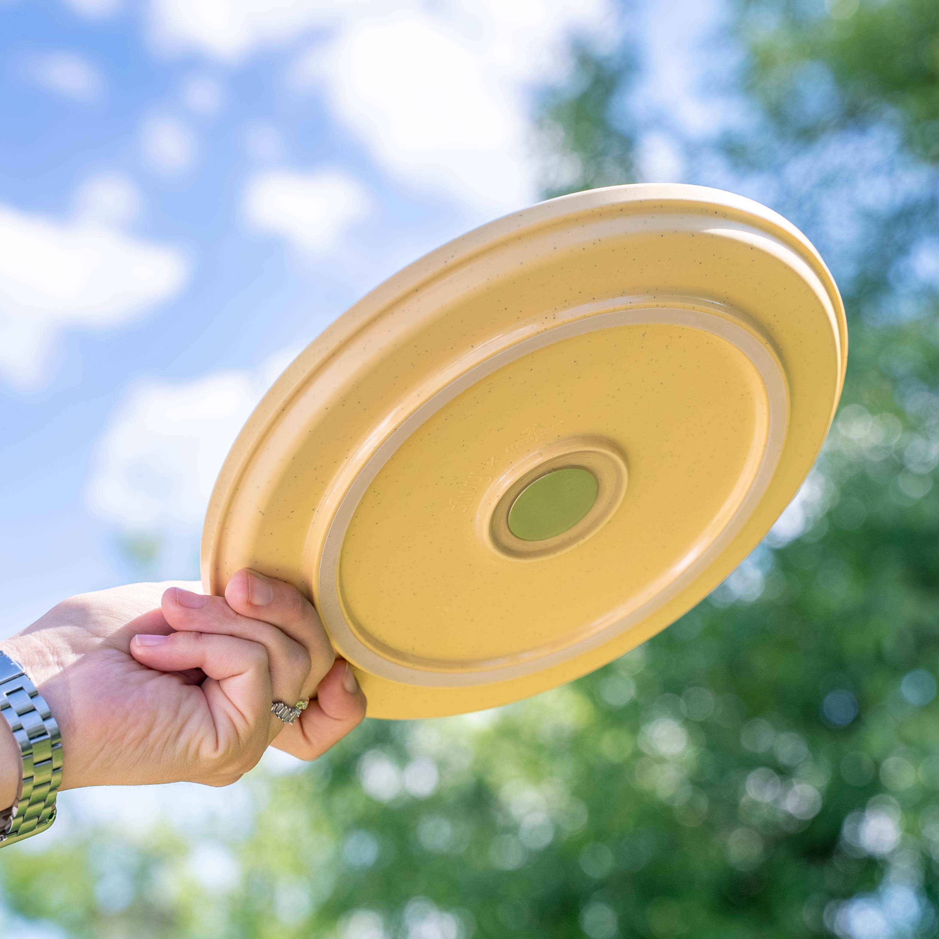 Disco magnetico in plastica yellow dal basso