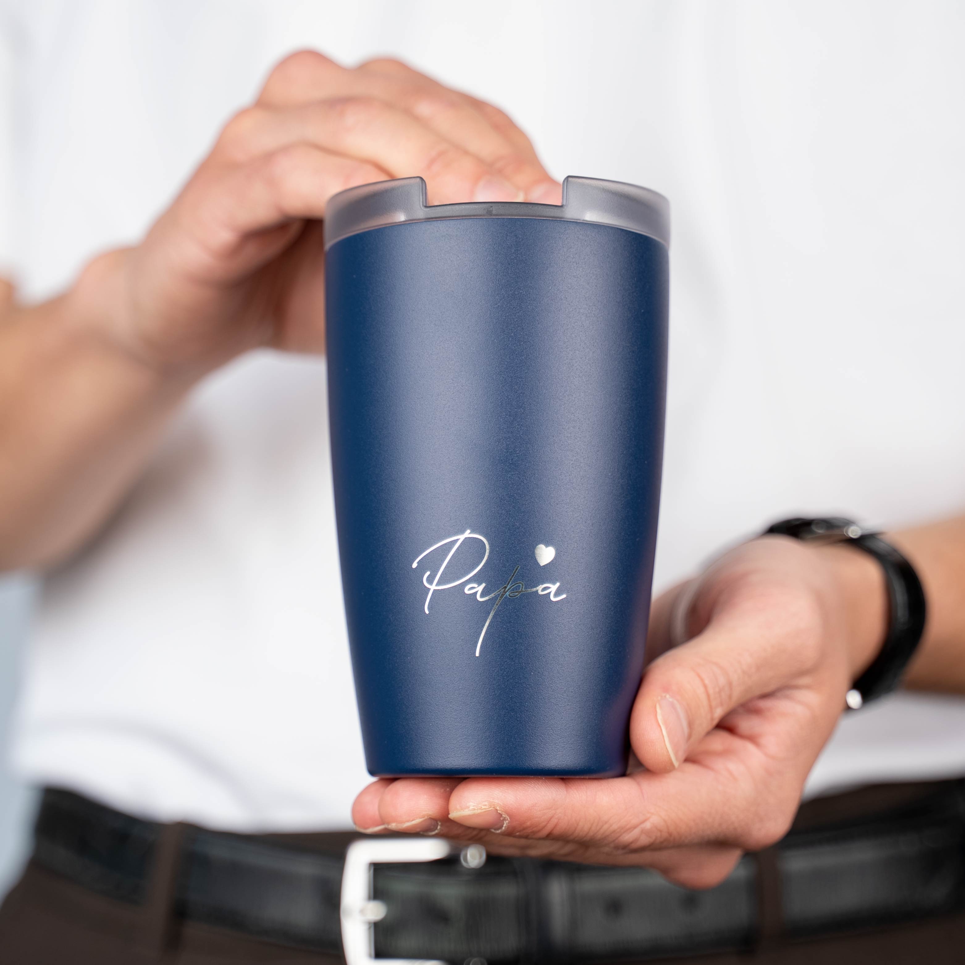 Tazza termica MIDNIGHT con incisione PAPA