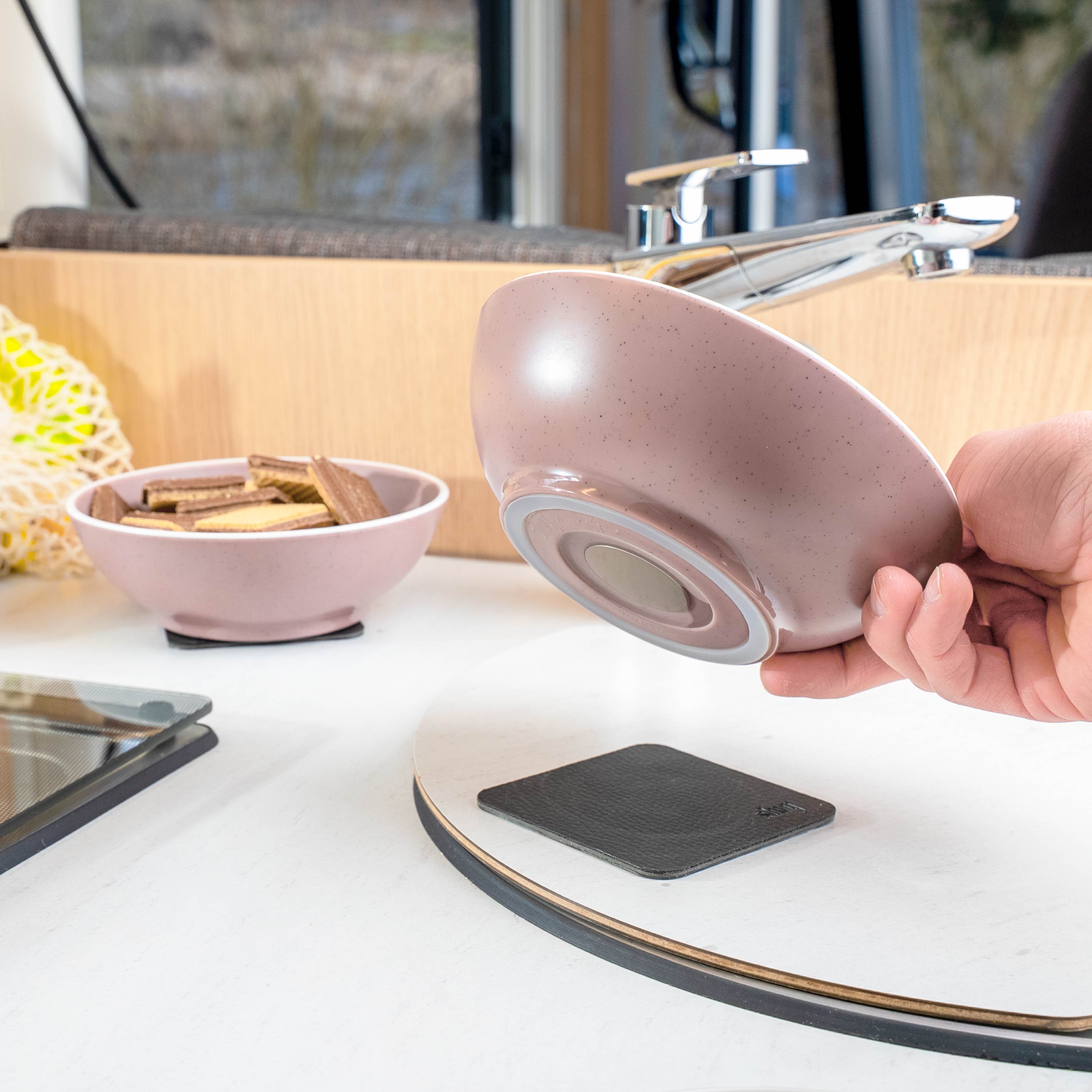 Magnet-Kunststoffbowls DOLOMIT ROSE ⌀ 16 cm