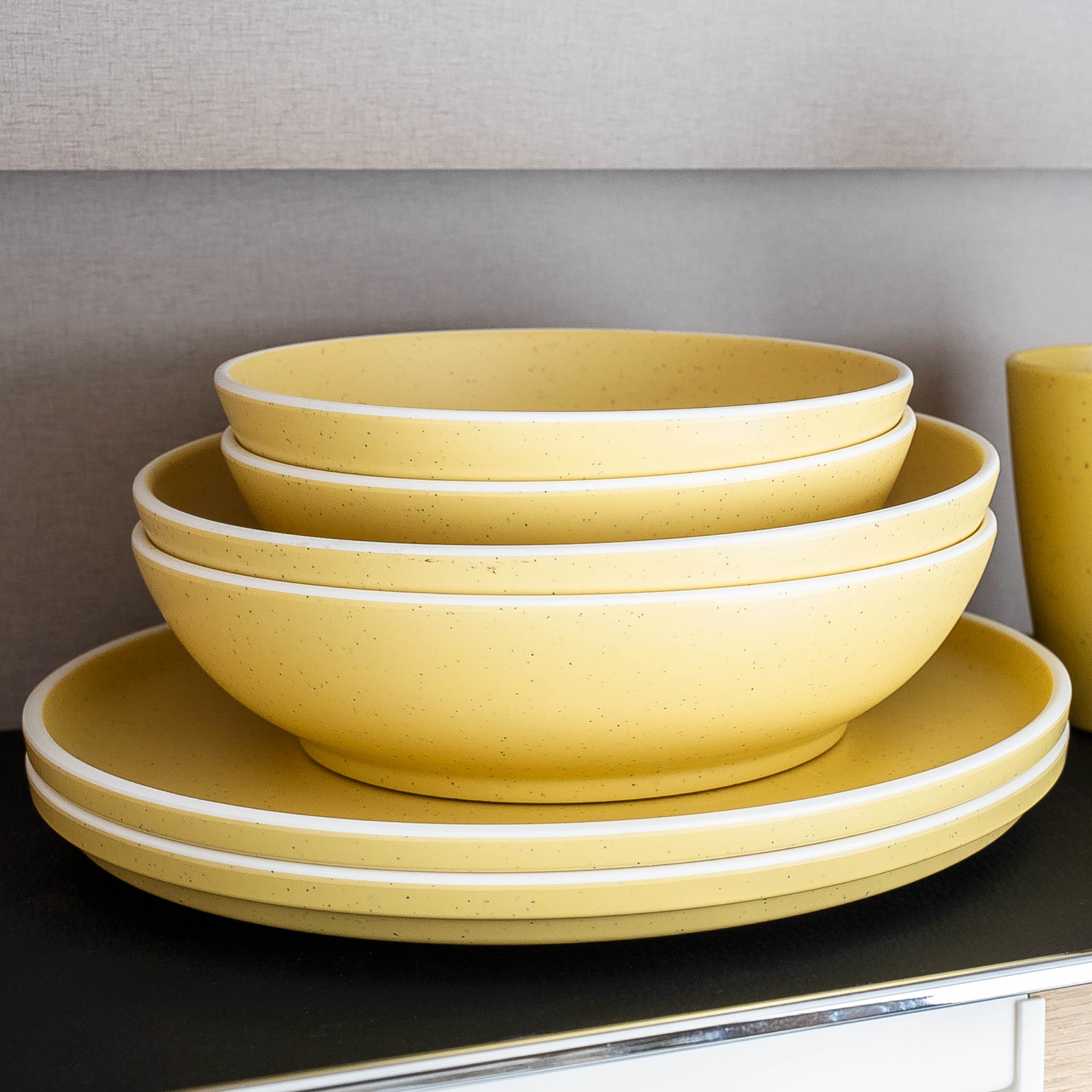 Magnet-Kunststoff-Food-Bowls DOLOMIT YELLOW ⌀ 20 cm