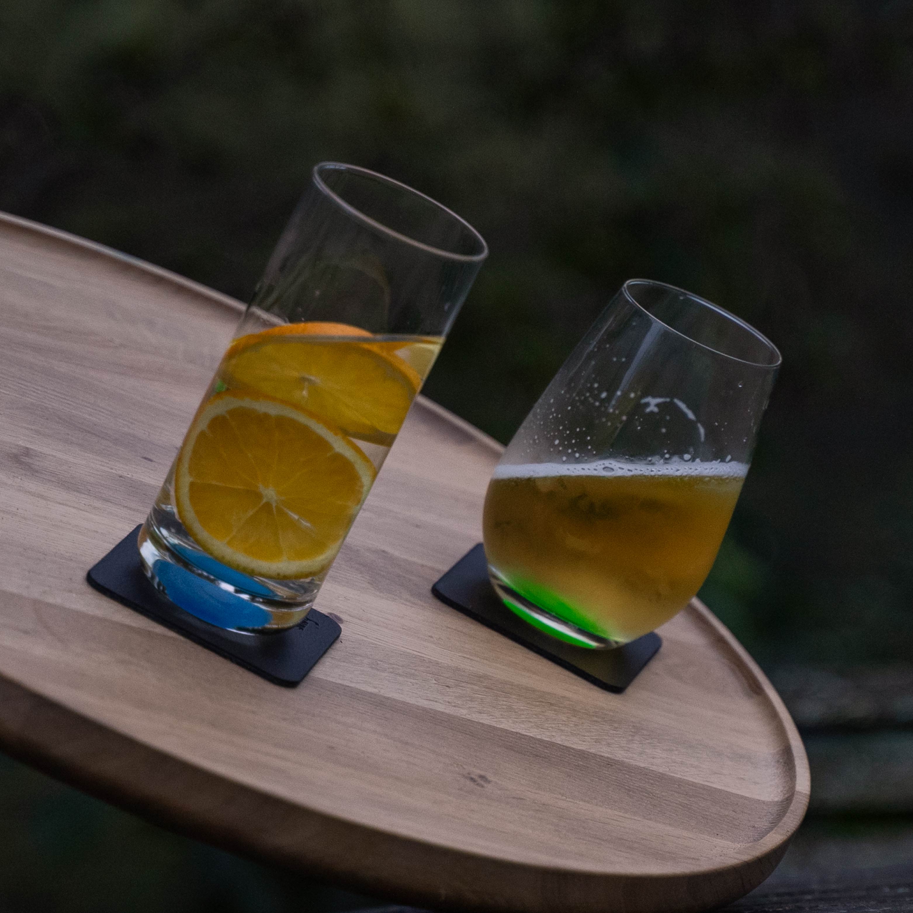 Verres en cristal magnétique LONGDRINK NIGHTGLOW GREEN