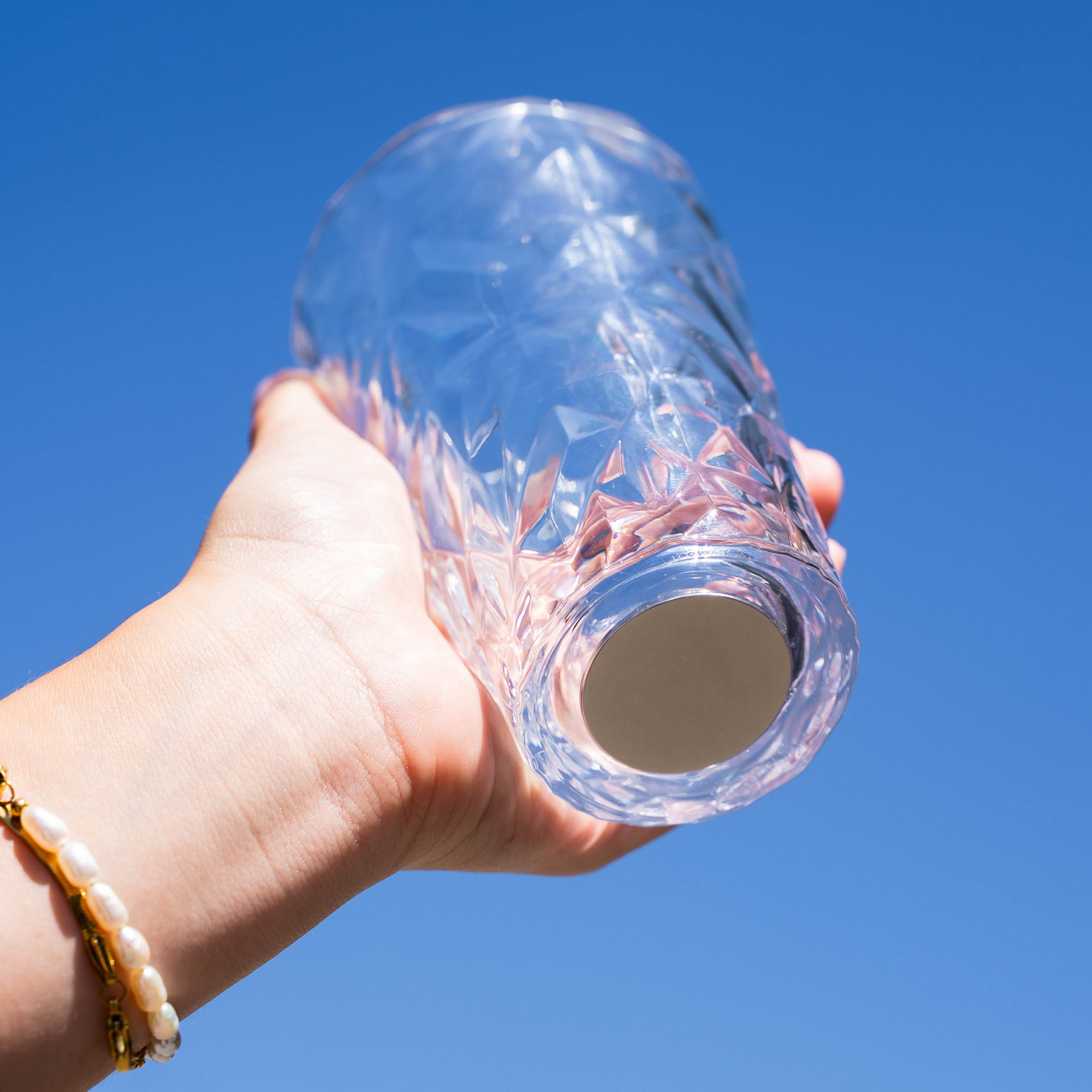 Magnetic Plastic Glasses LONG DRINK CLEAR PRISMA