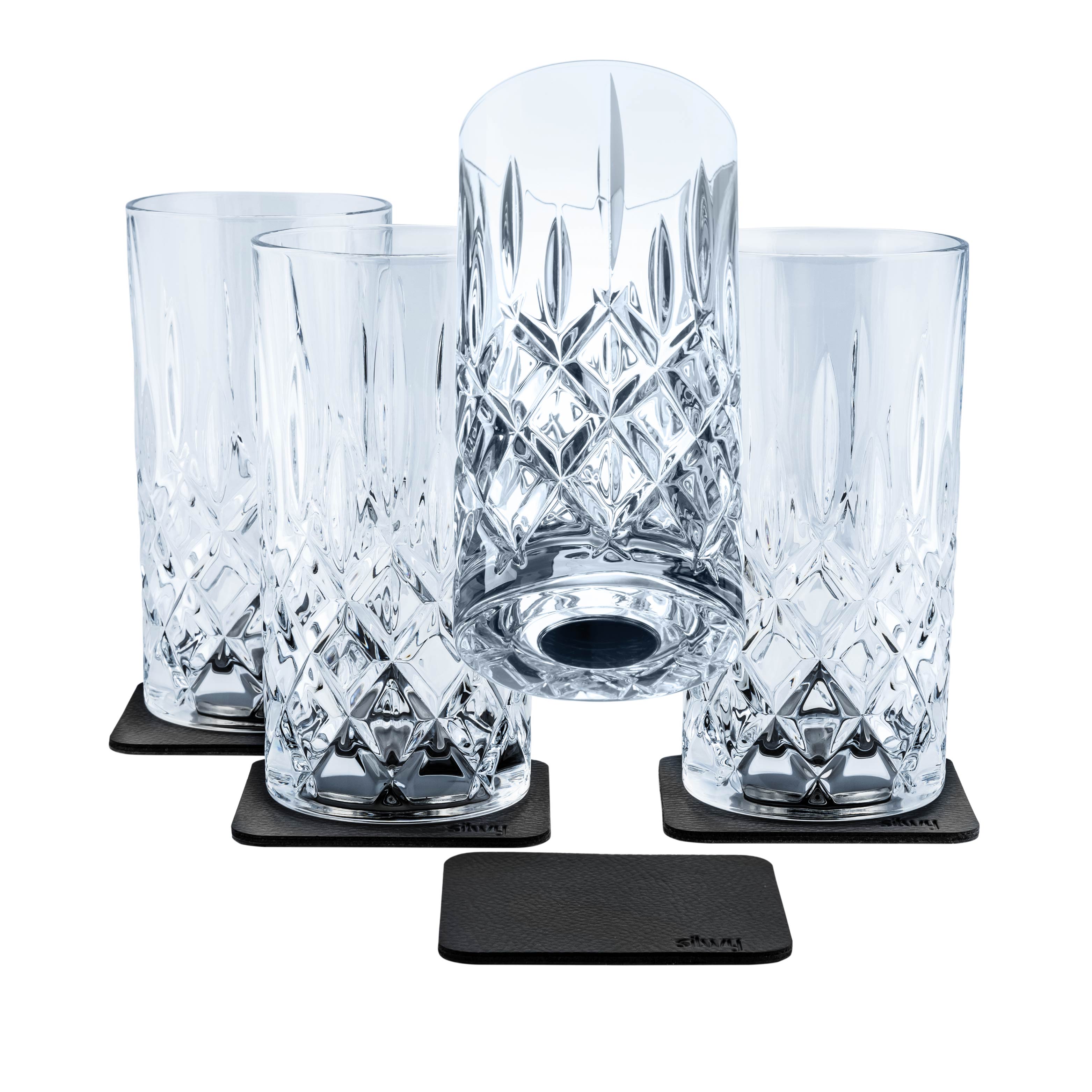 Verres en cristal magnétique LONGDRINK