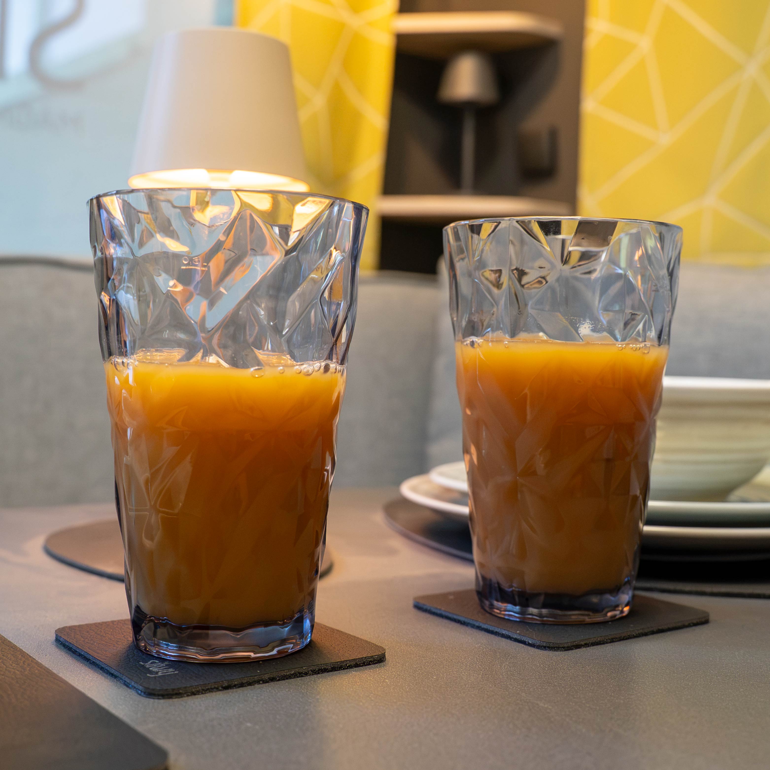 Vasos de plástico con imán LONGDRINK GRIS PRISMA