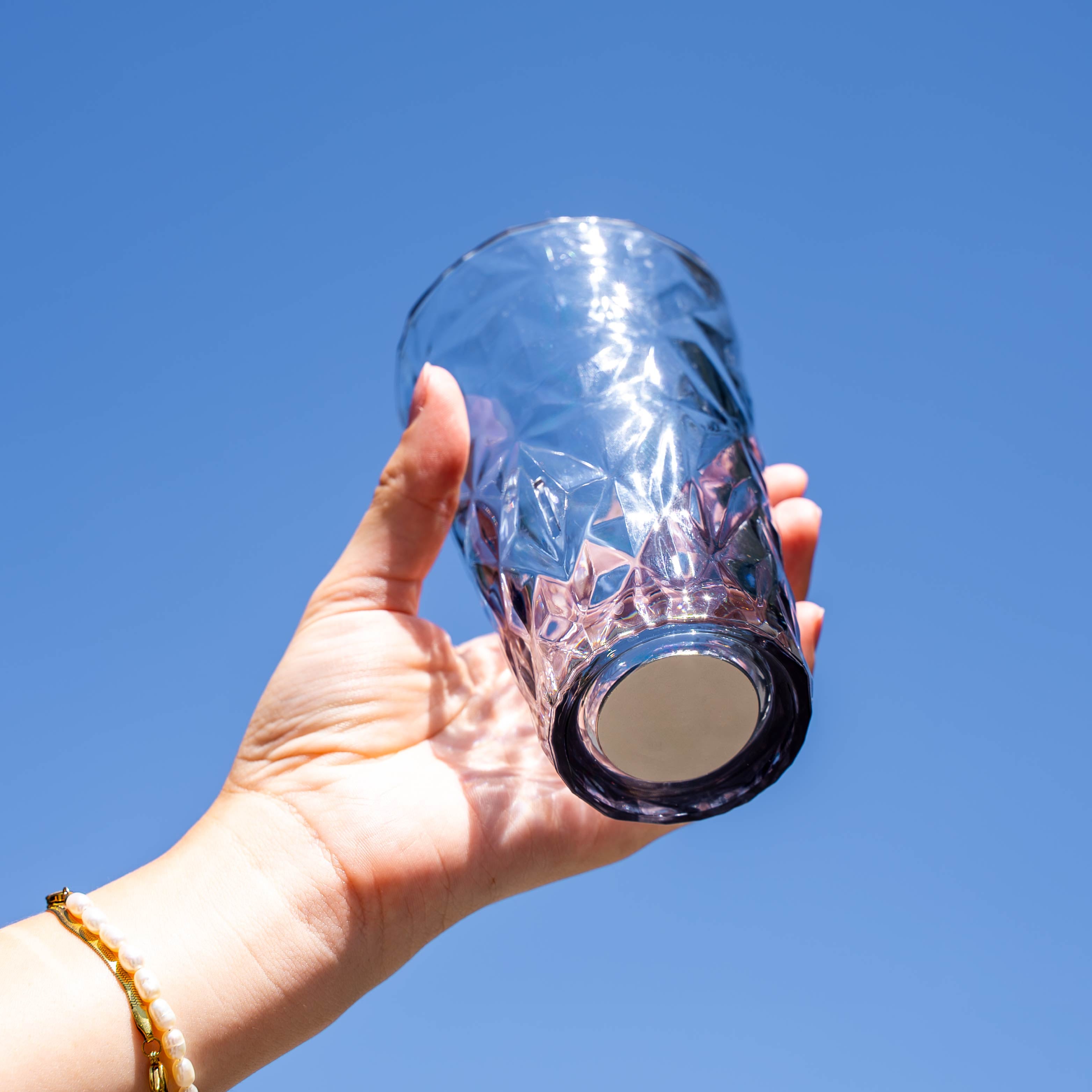 Vasos de plástico con imán LONGDRINK GRIS PRISMA