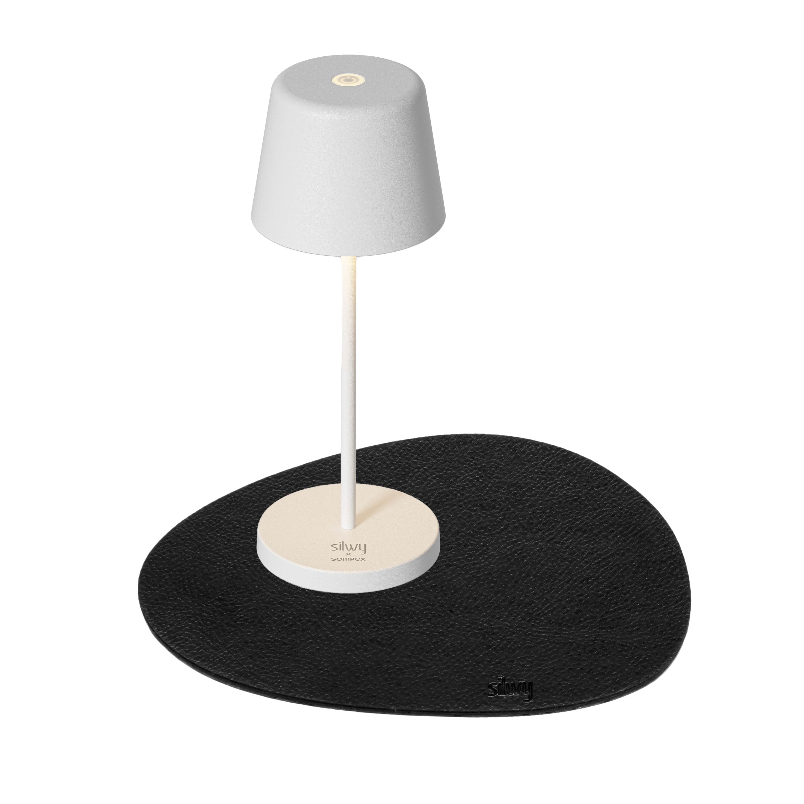 Magnetic lamp MONACO WHITE including placemat