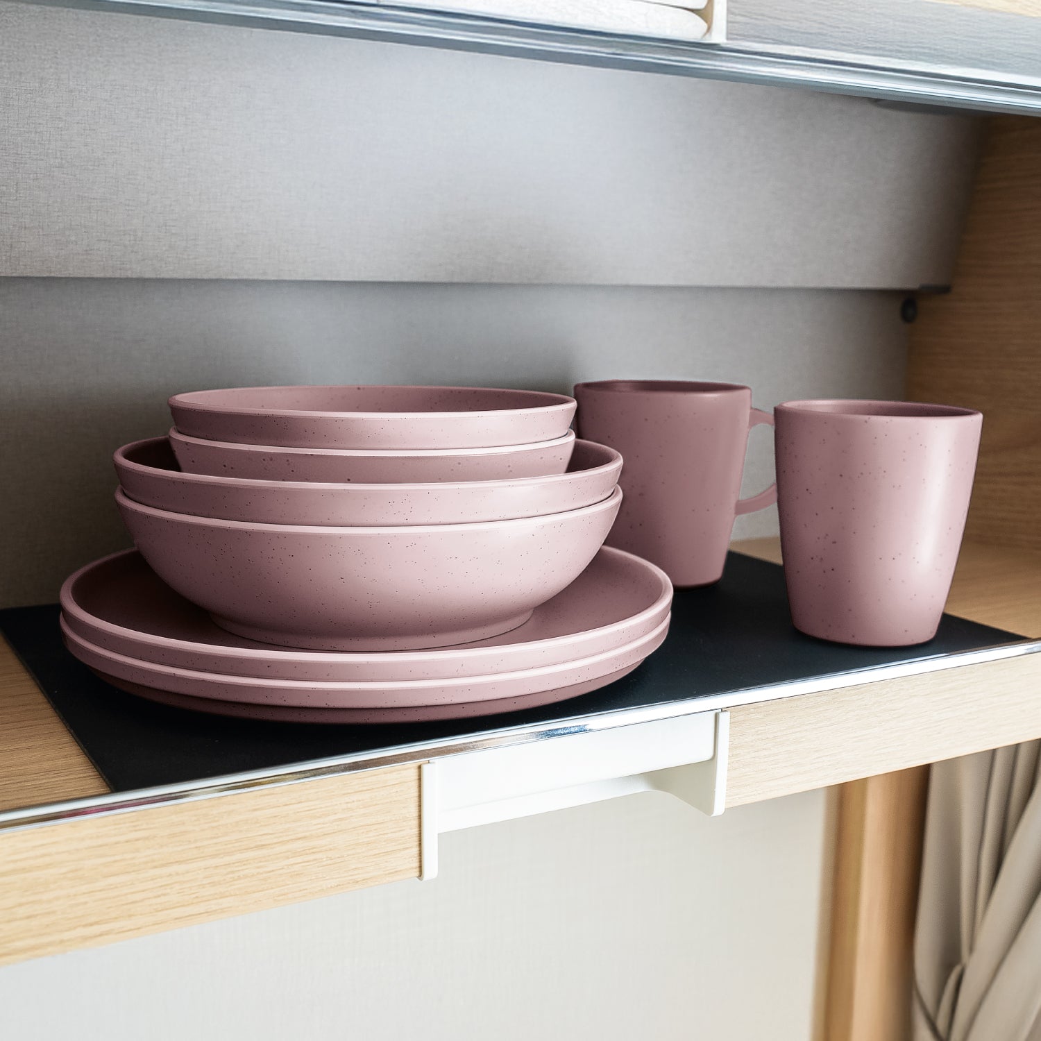 Magnet-Kunststoff-Geschirrset DOLOMIT ROSE