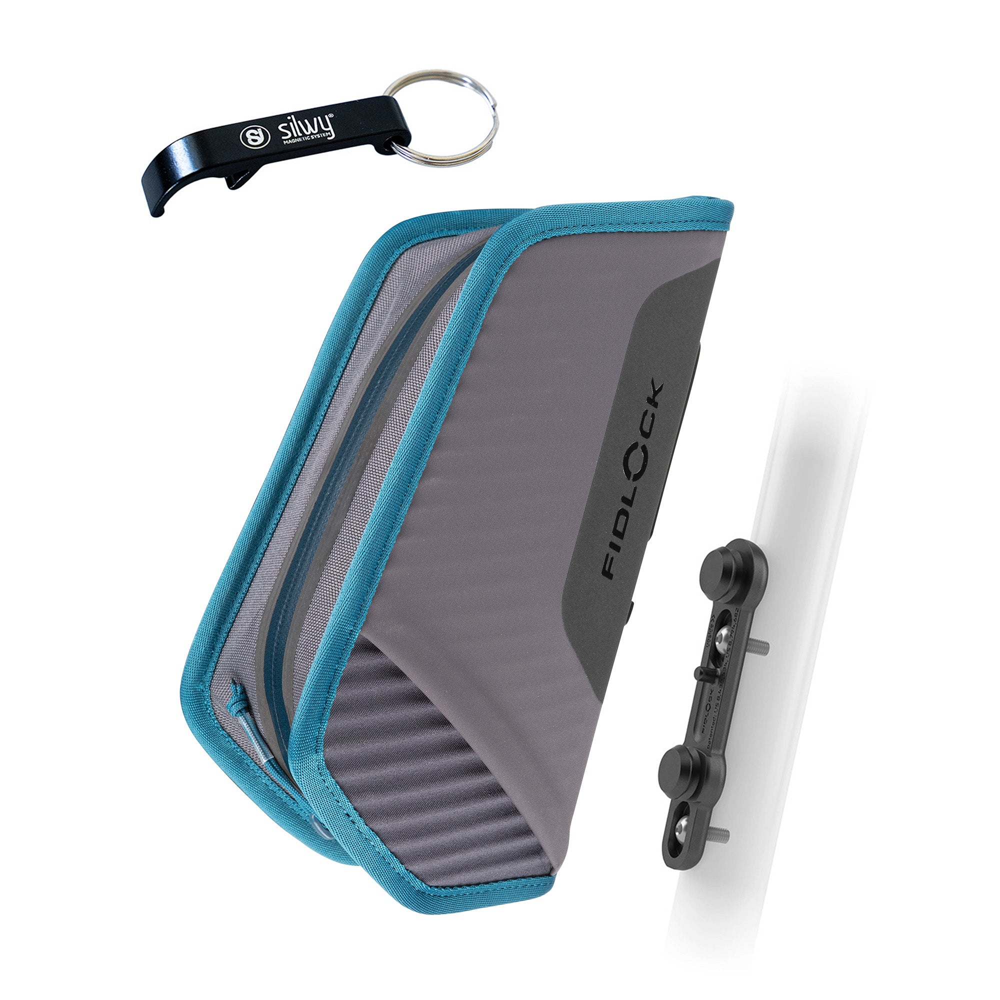 fahrradtaschen blau Magnet-Tasche FIDLOCK TWIST essential bag BLUE inkl. bike base
