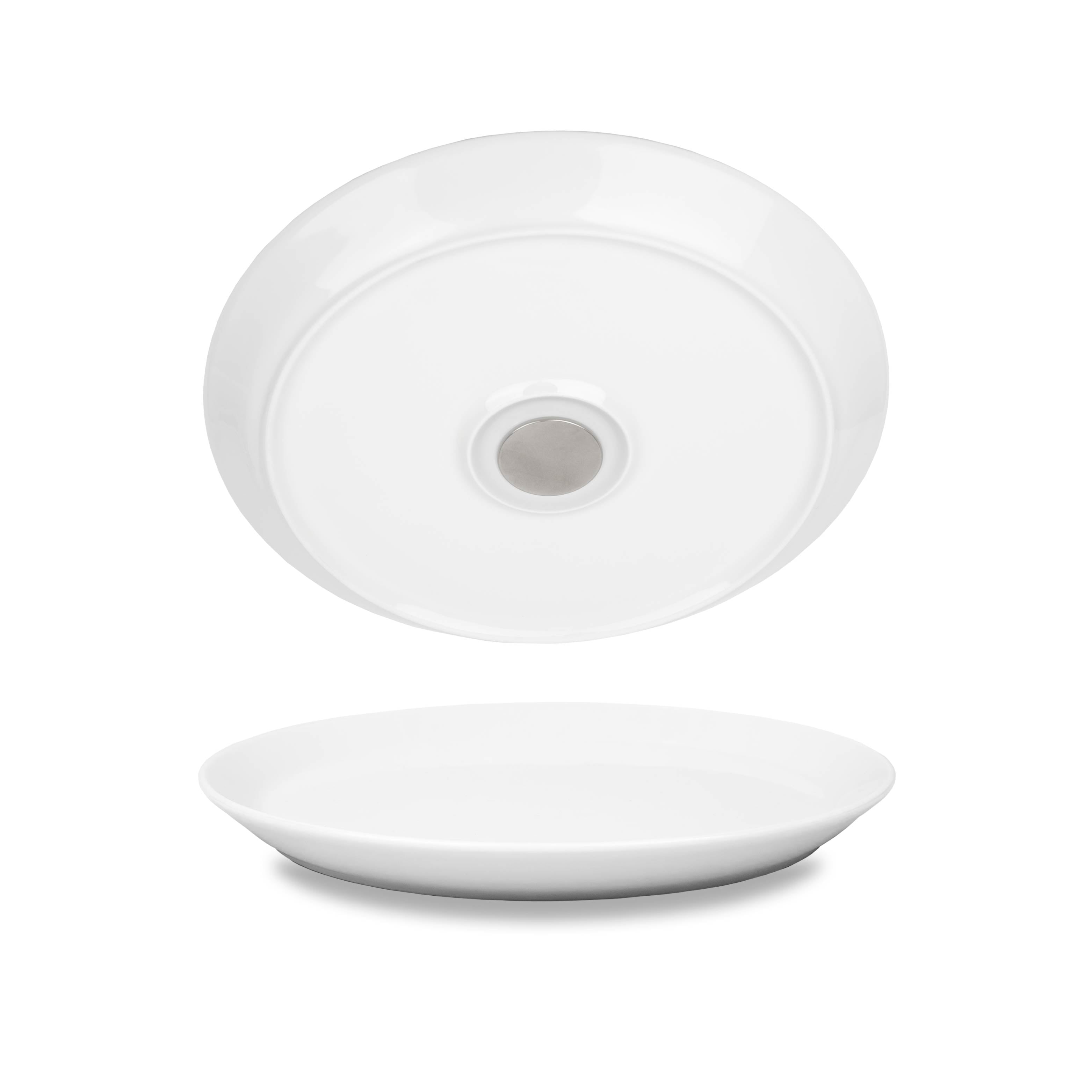 Assiette magnétique en porcelaine