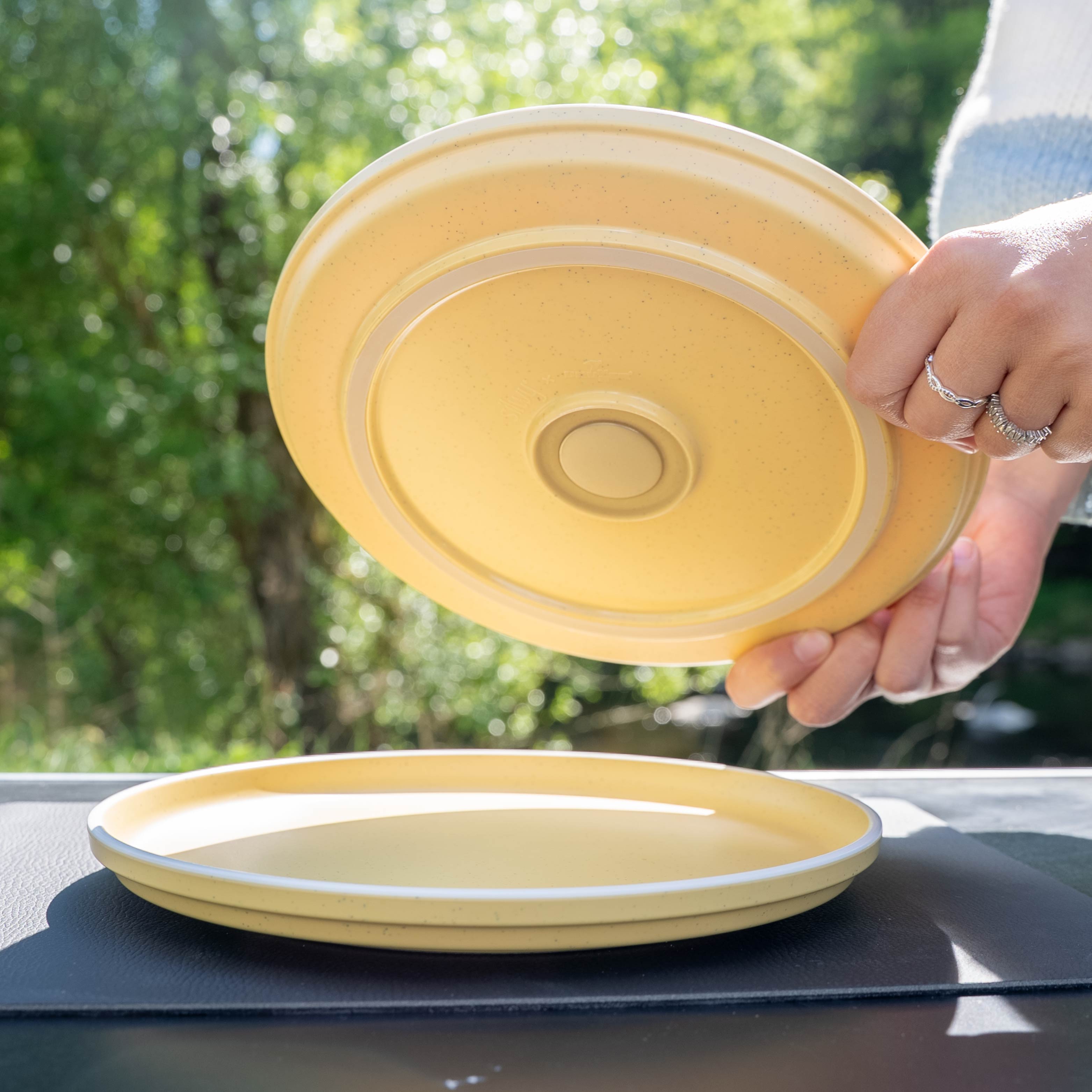 Magnet-Kunststoffteller DOLOMIT YELLOW ⌀ 25 cm