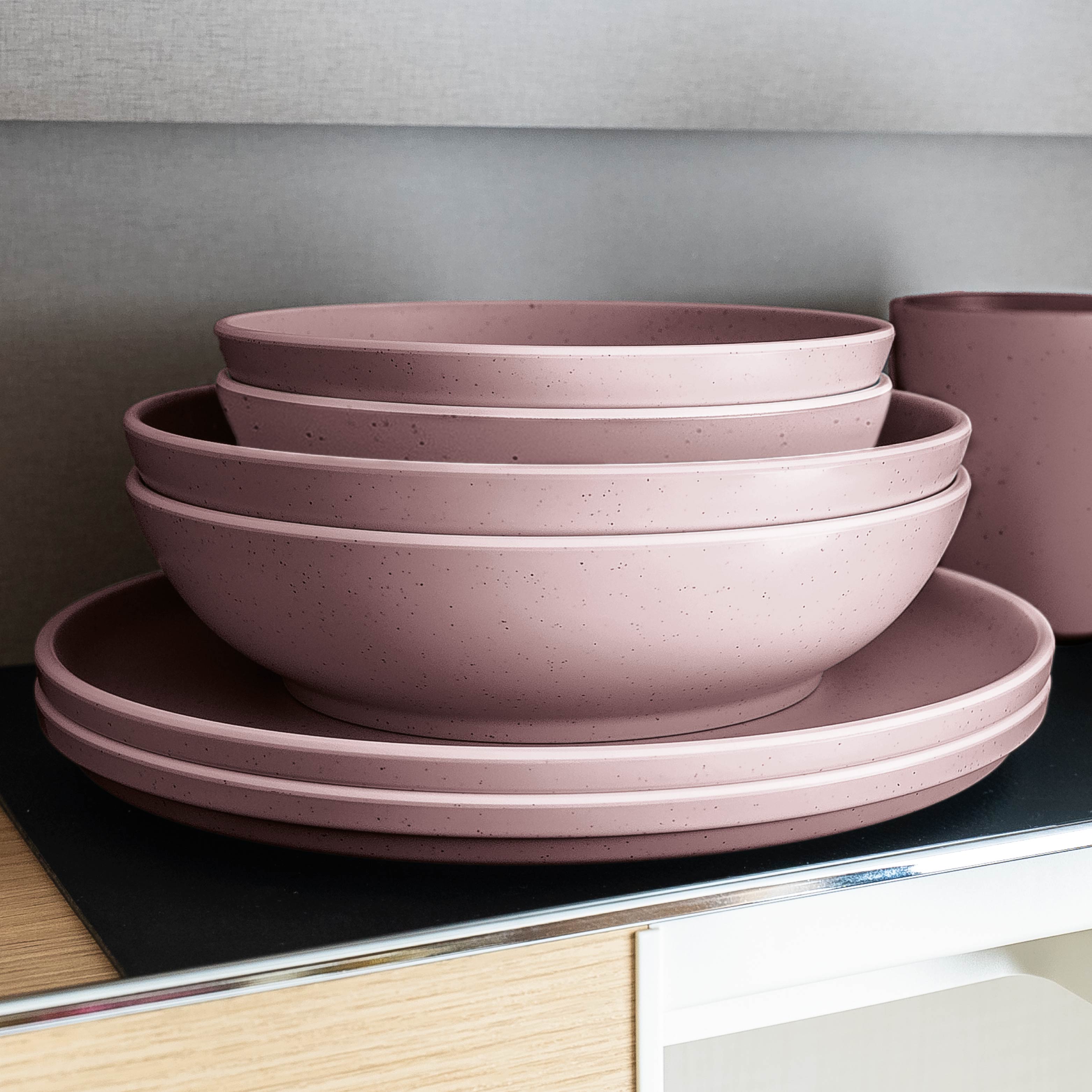 Magnet-Kunststoffteller DOLOMIT ROSE ⌀ 25 cm