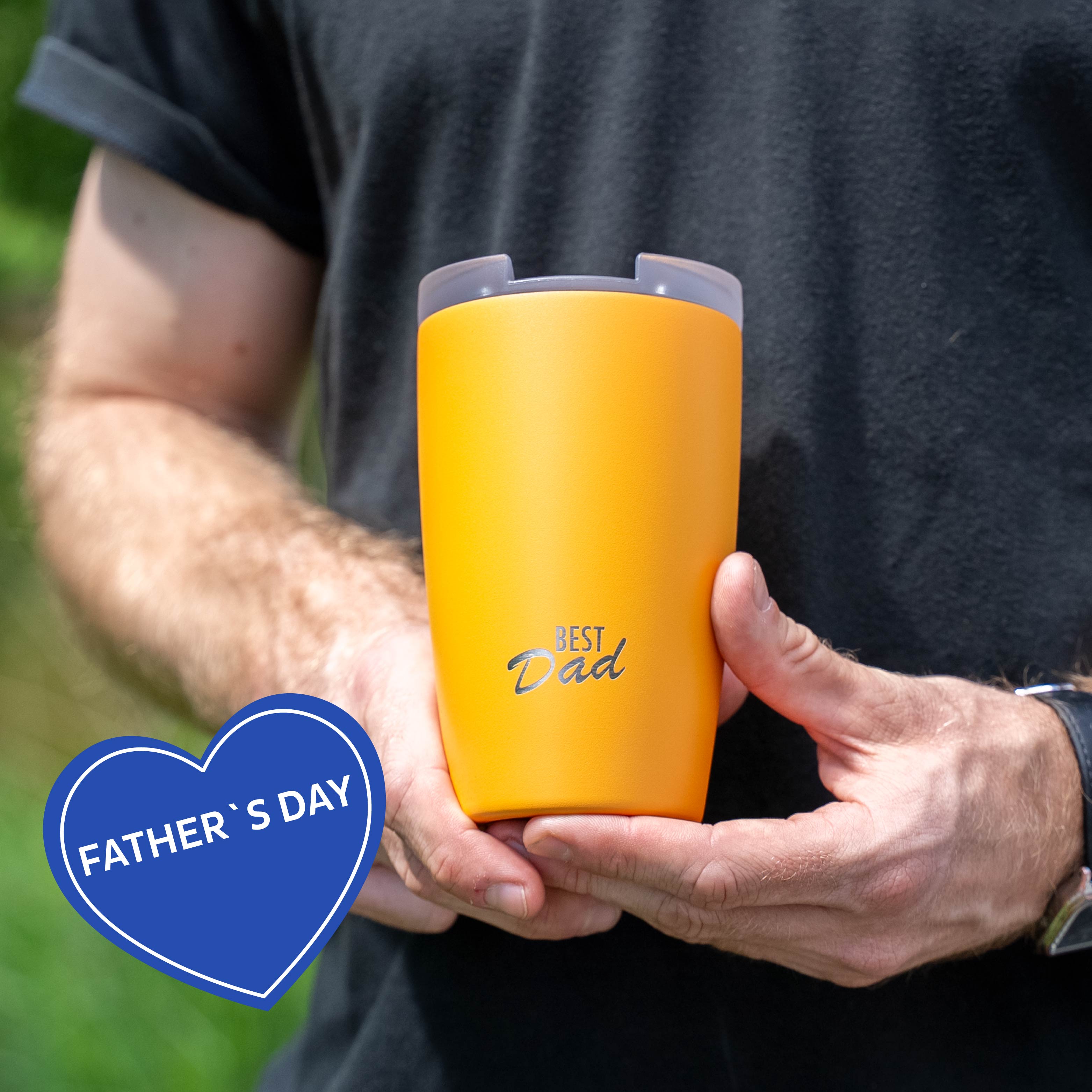 Magnet-Thermobecher SUNRISE "BEST DAD"