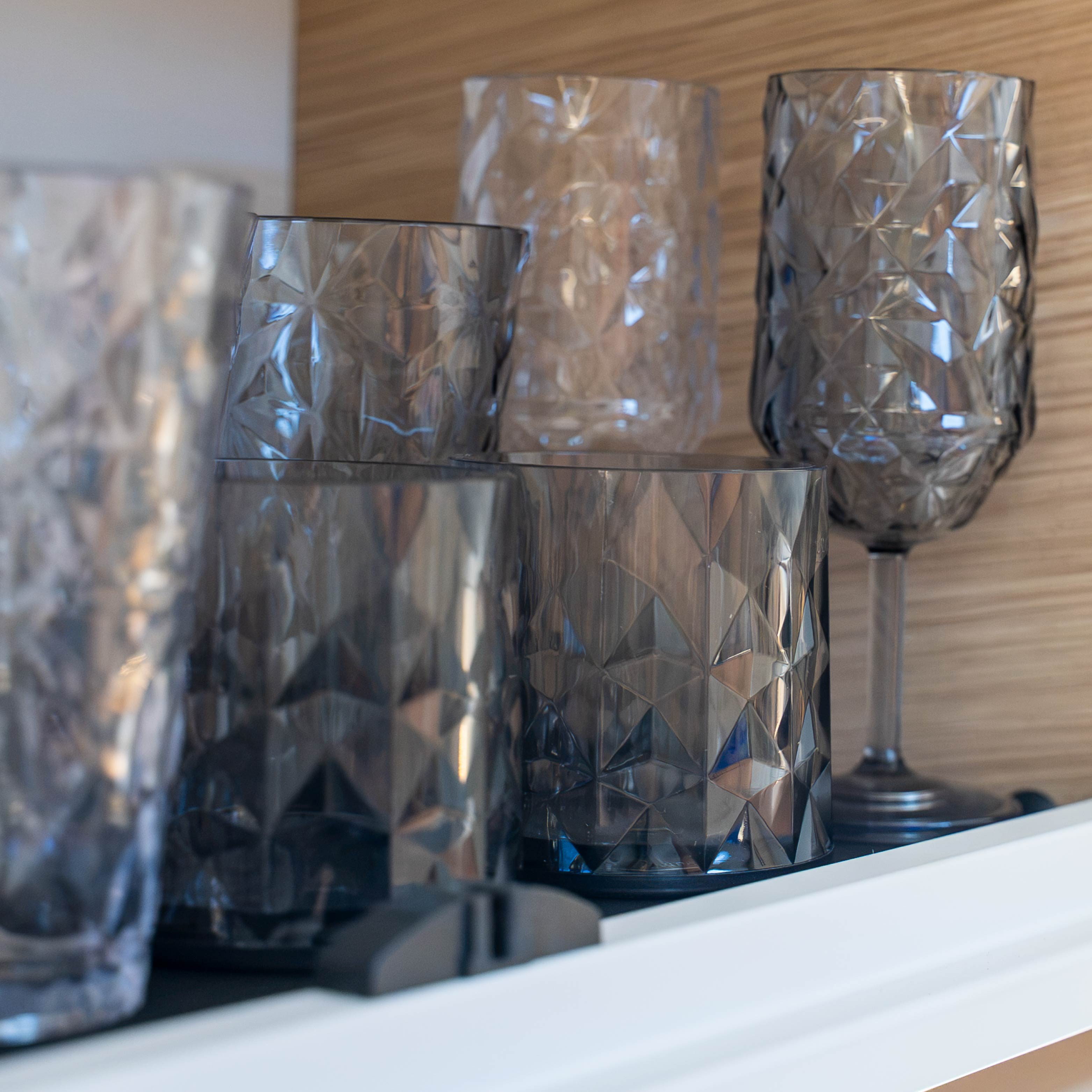 Magnet-Kunststoffgläser TUMBLER GREY