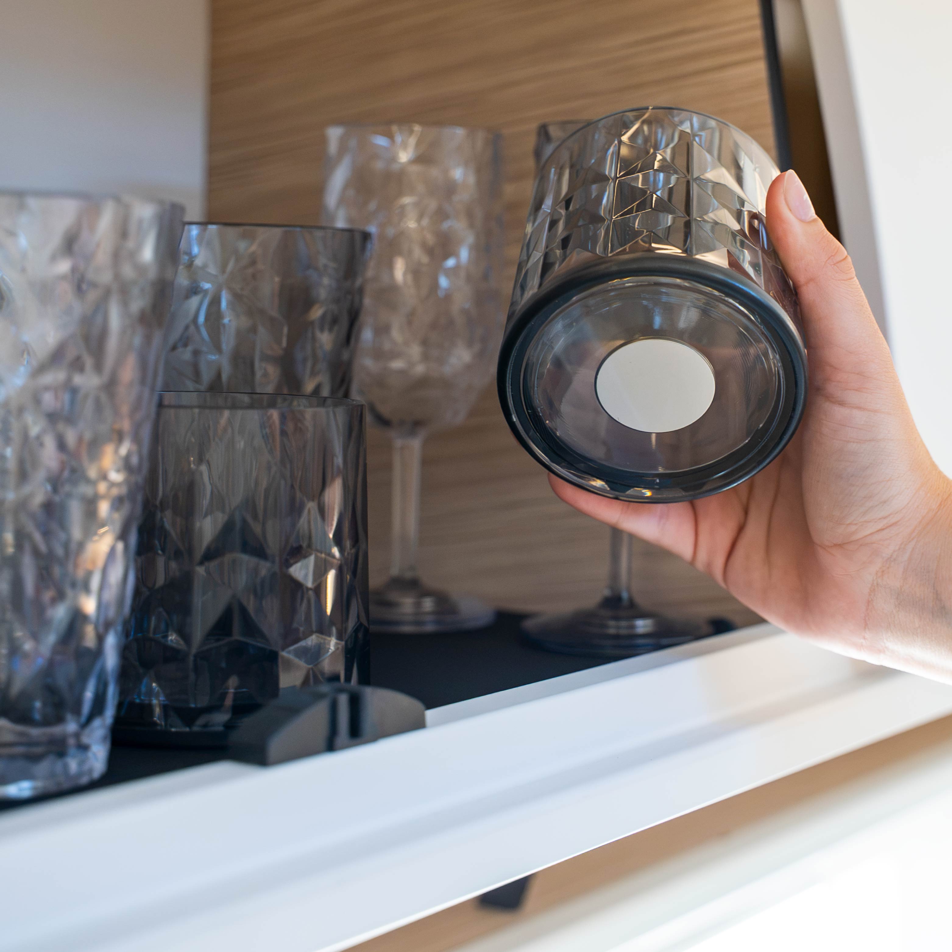 Magnet-Kunststoffgläser TUMBLER GREY