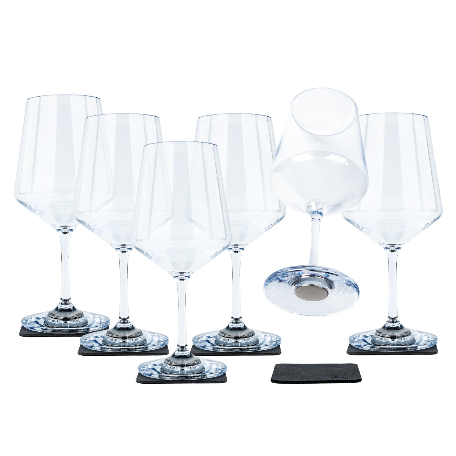 Magnetic plastic glasses WINE CLASSIC