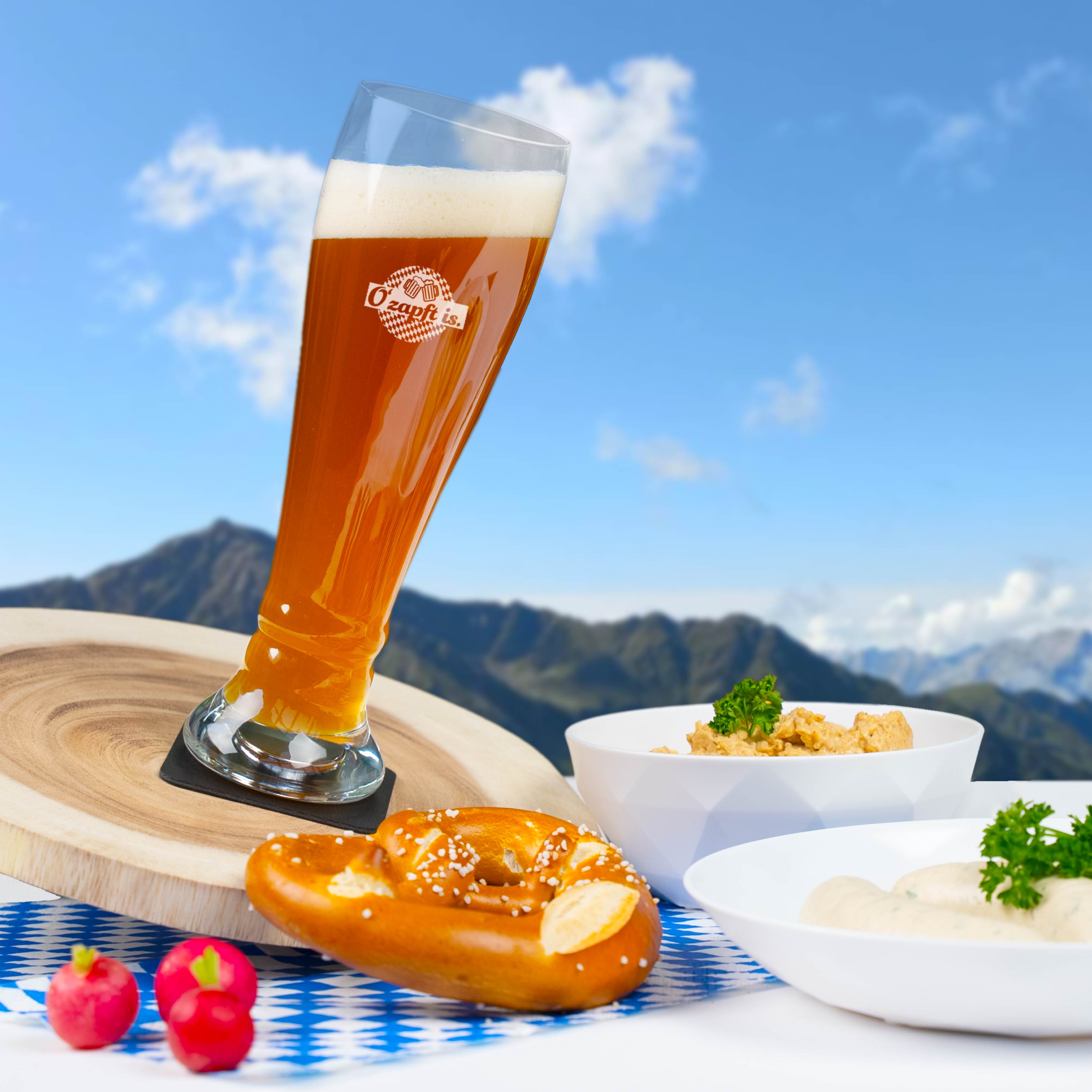 Magnet crystal glass WHEAT BEER O'ZAPFT IS