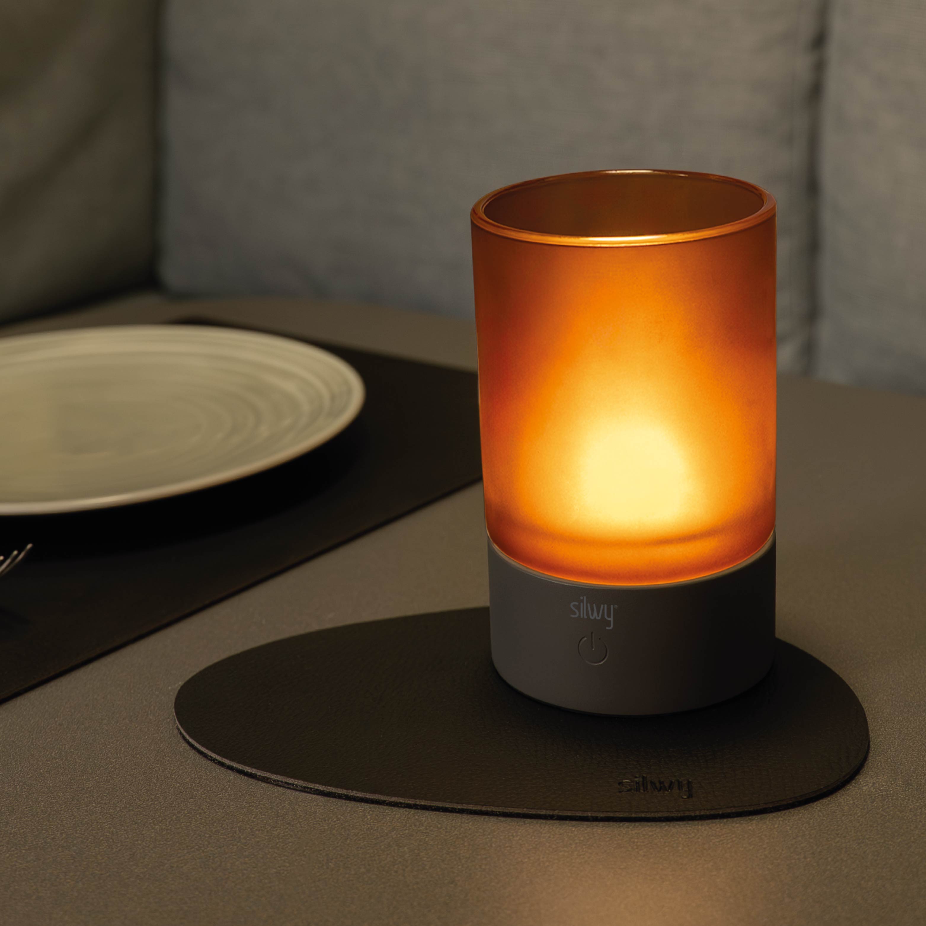 Magnet-Windlicht COGNAC inkl. Platzset