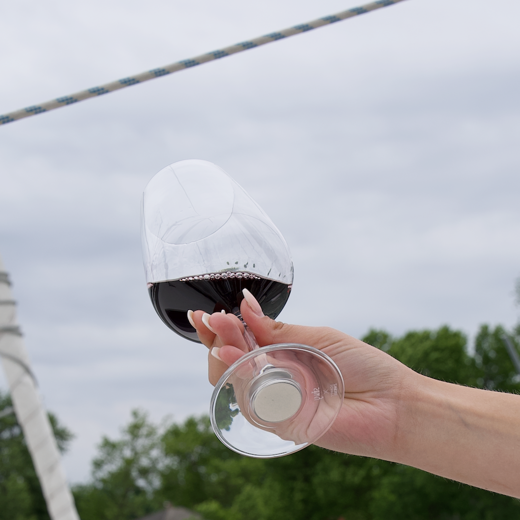 Magnet-Kristallglas WEIN BORDEAUX ohne Pad