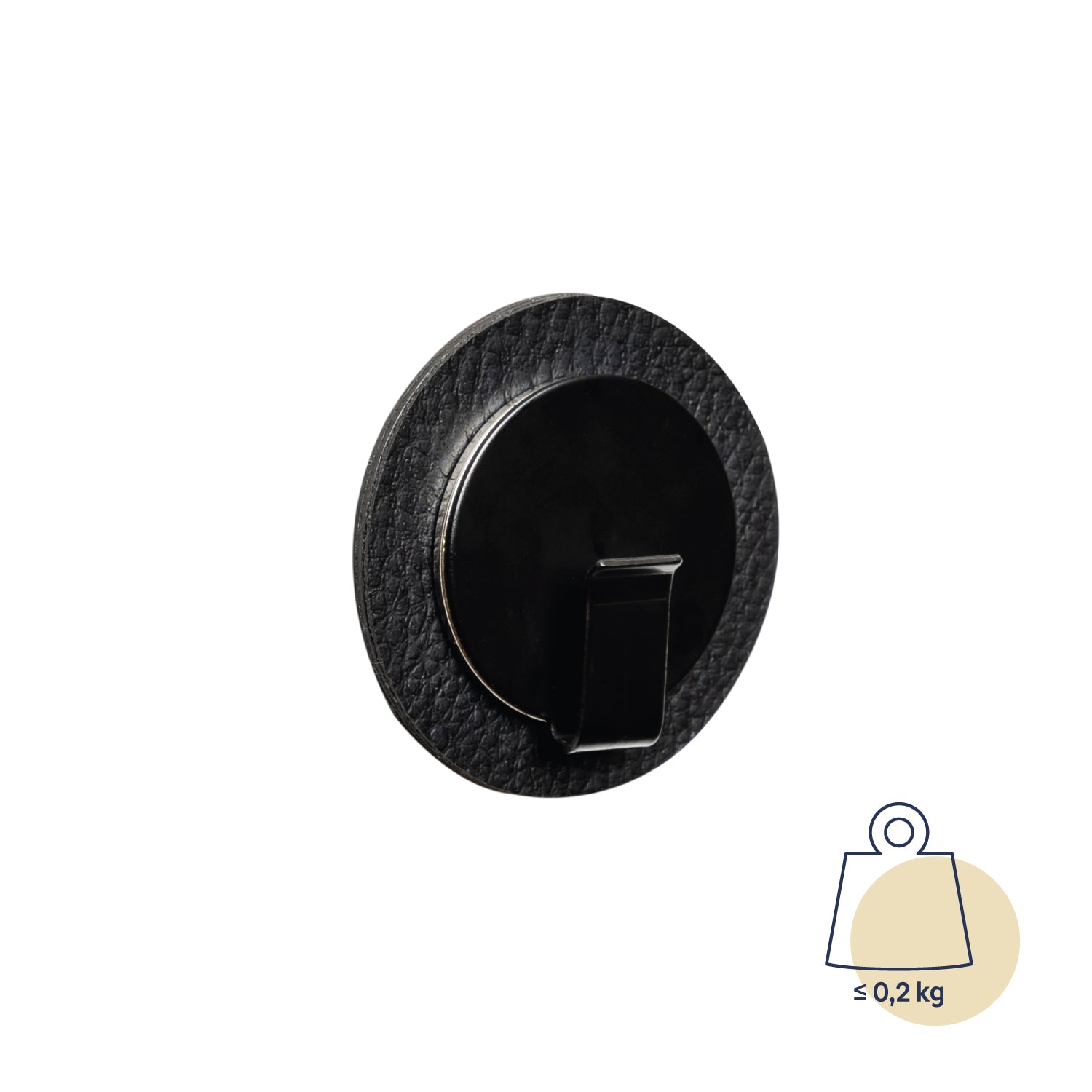 Magnetic hook CLEVER BLACK incl. Pad BLACK