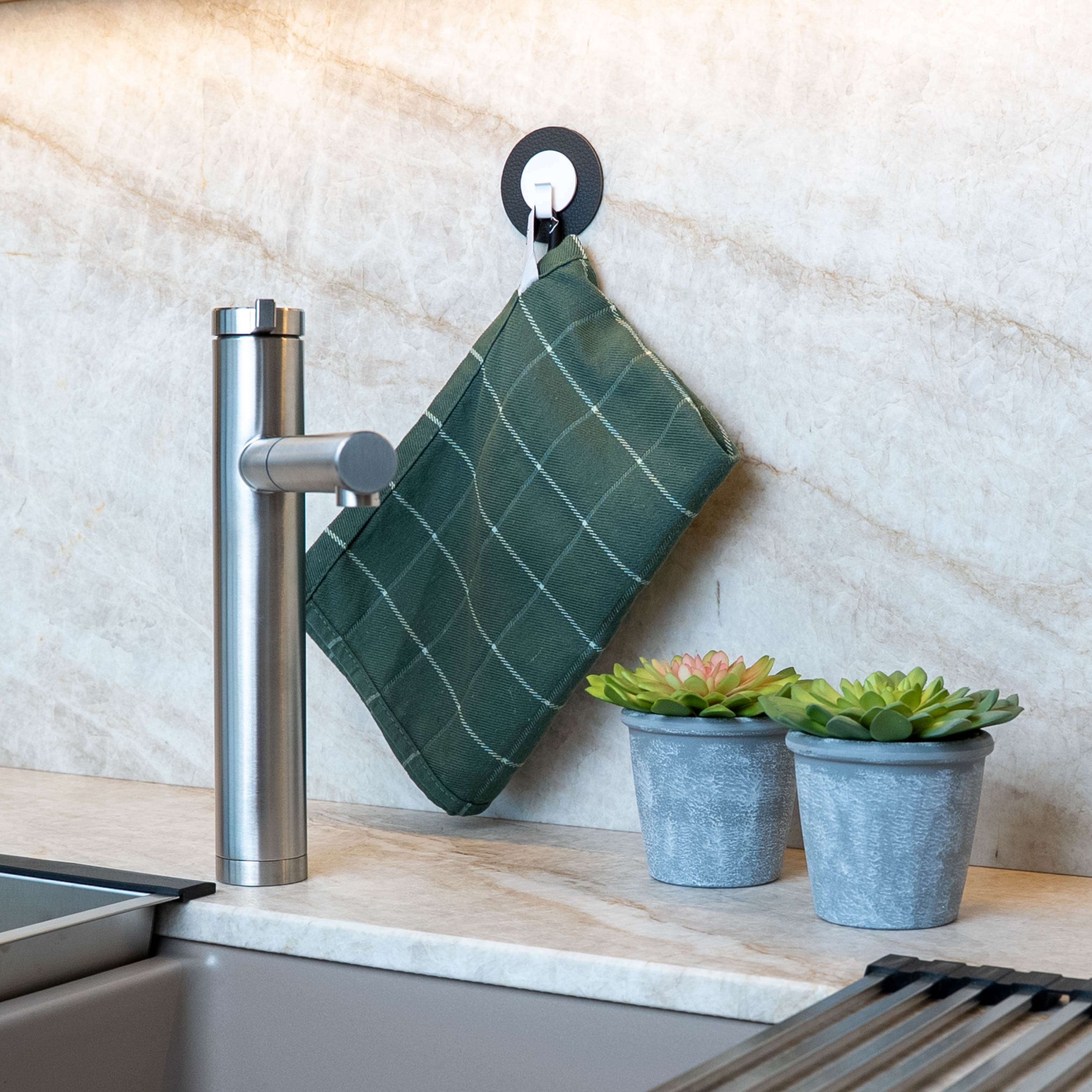 Gancio magnetico CLEVER WHITE con cuscinetto NERO