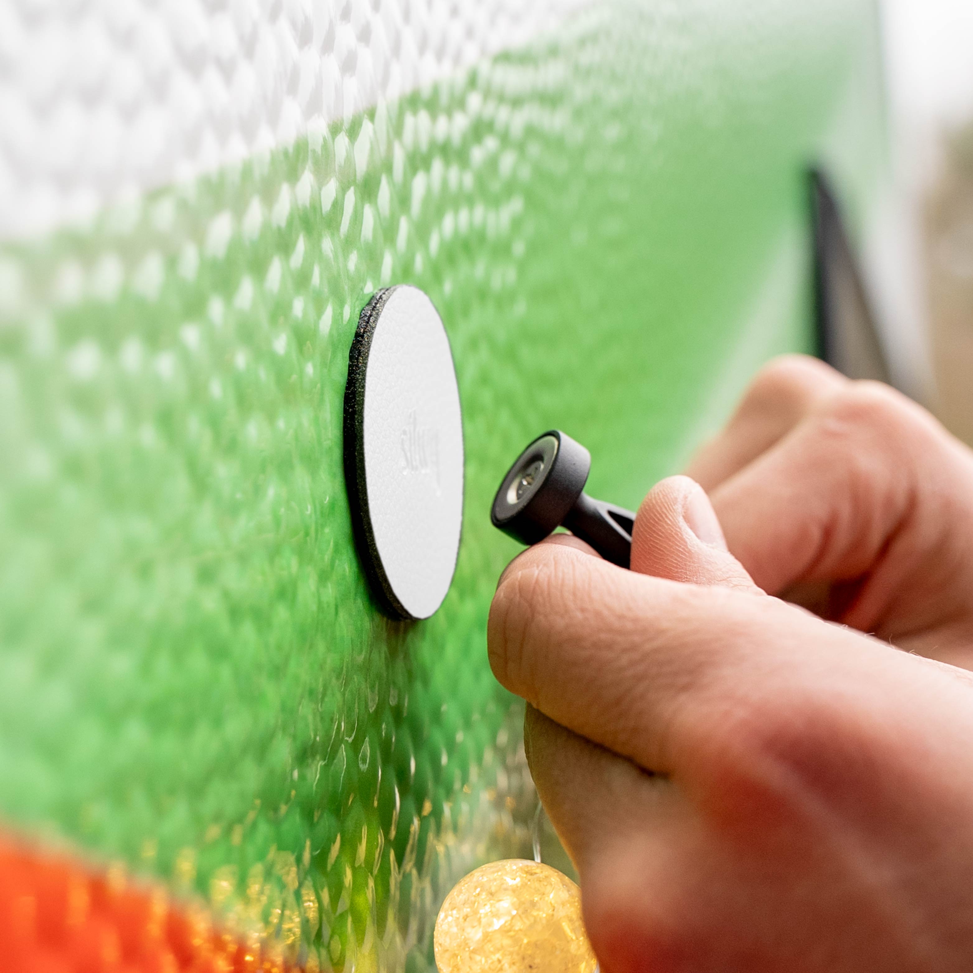 Magnetic pins FLEX incl. pads WHITE