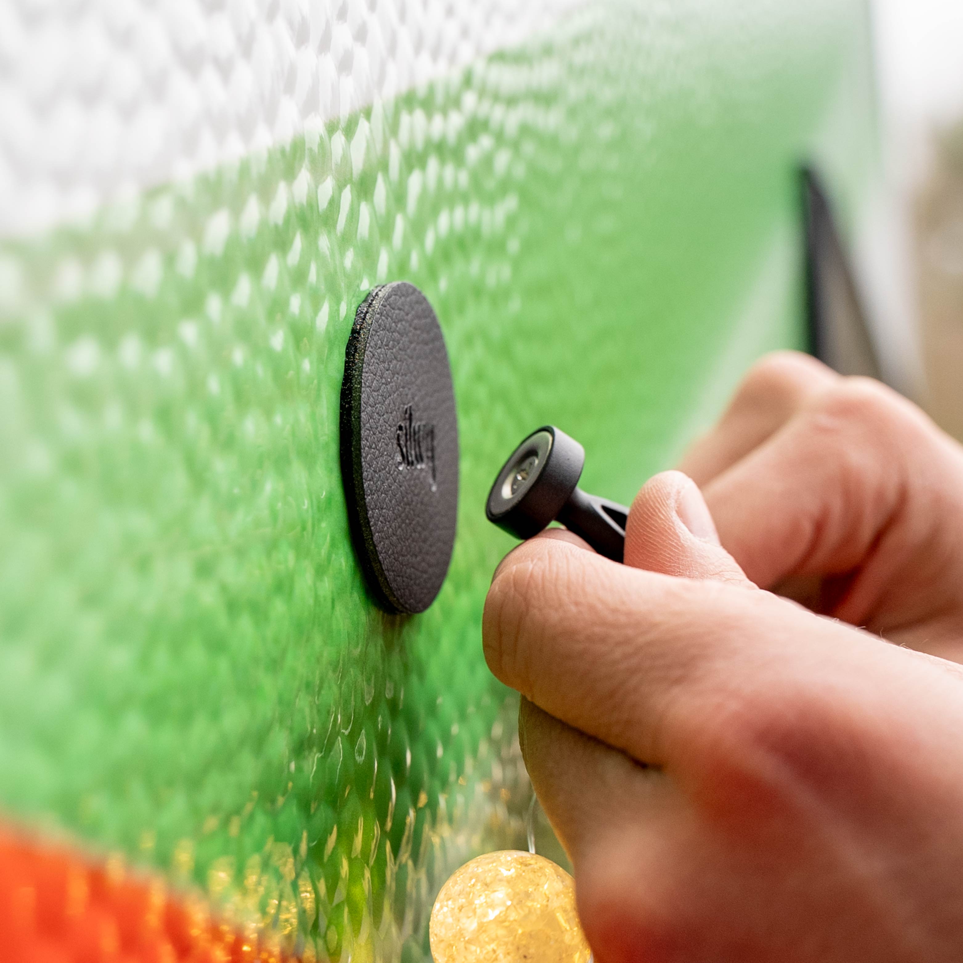 Magnetic pins FLEX incl. pads BLACK