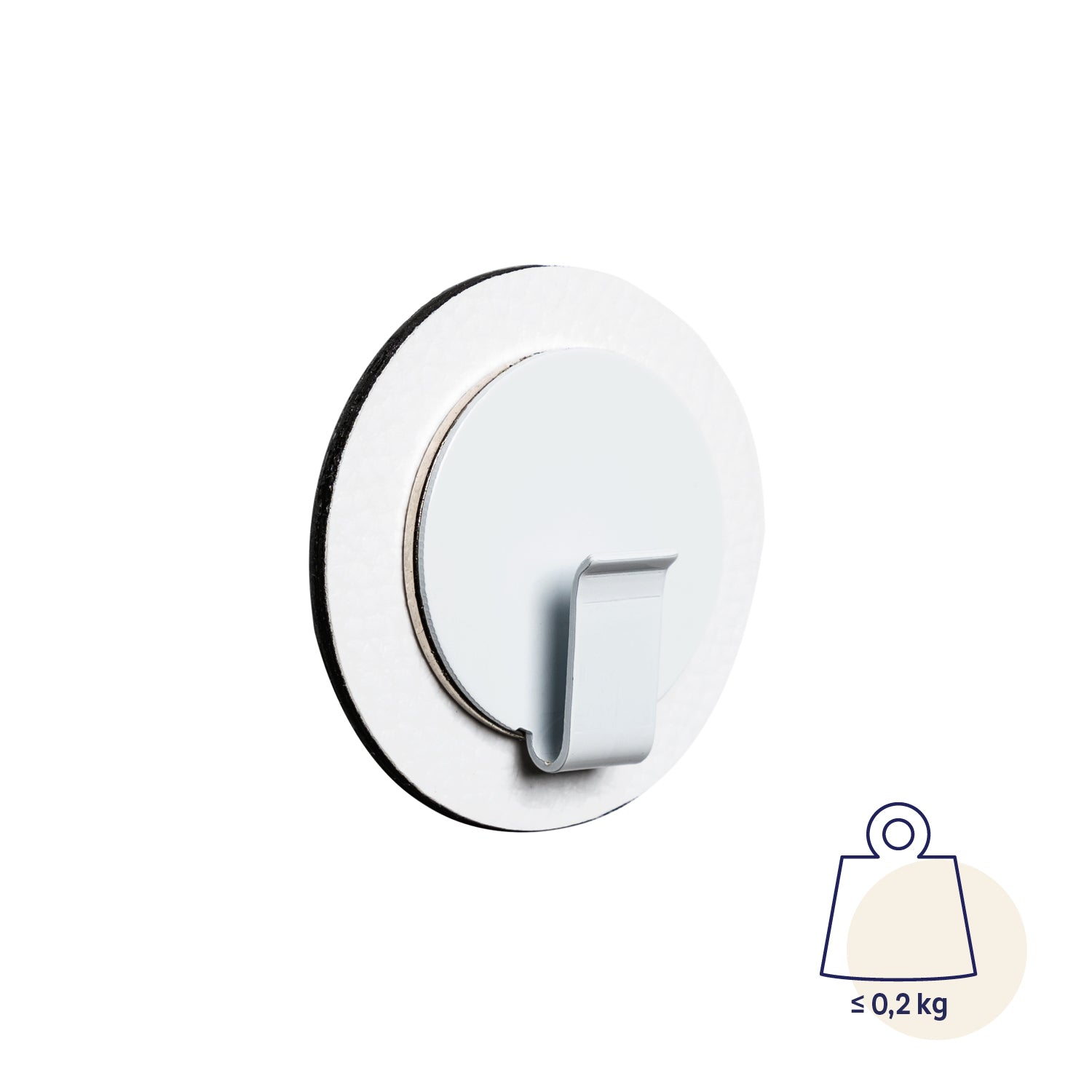 Magnetic hook CLEVER WHITE incl. Pad WHITE