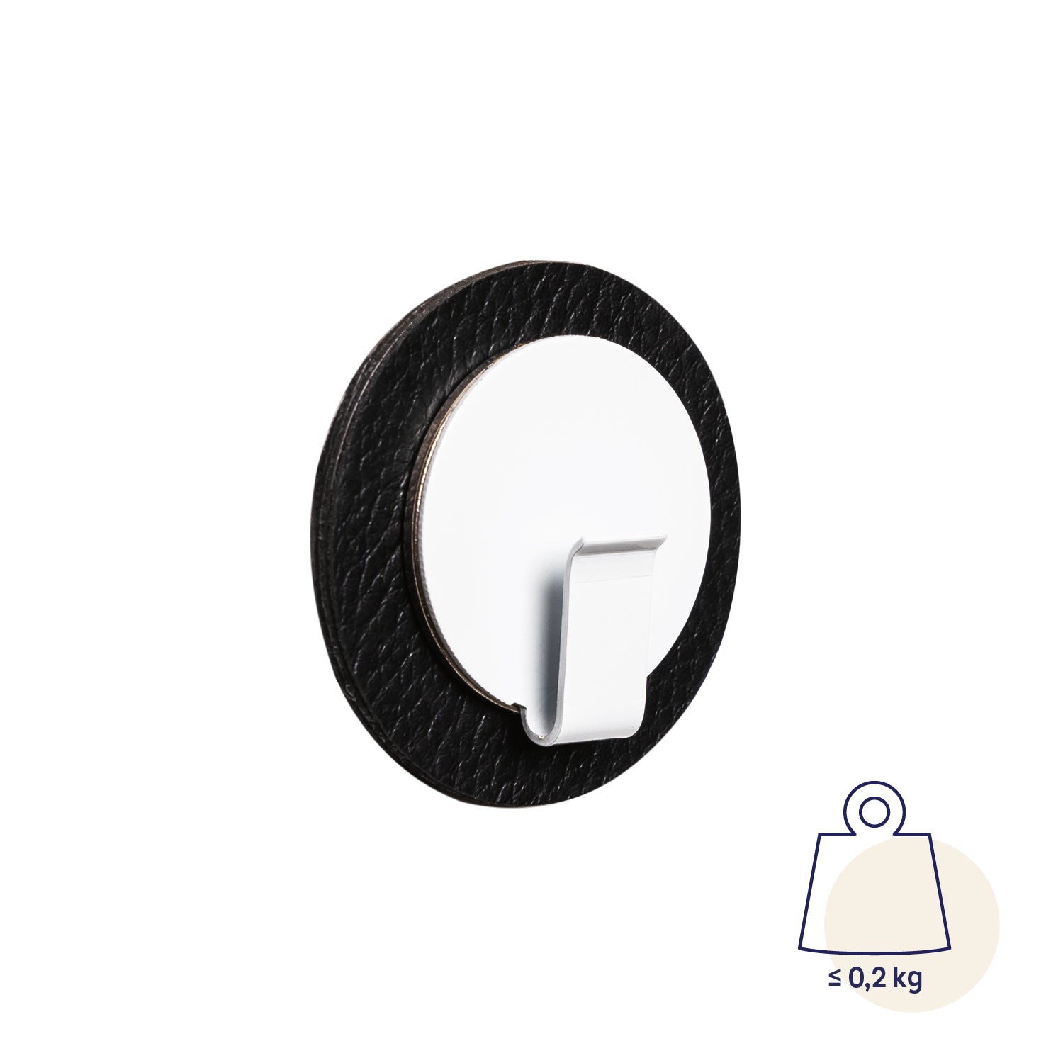 Magnetic hook CLEVER WHITE incl. pad BLACK