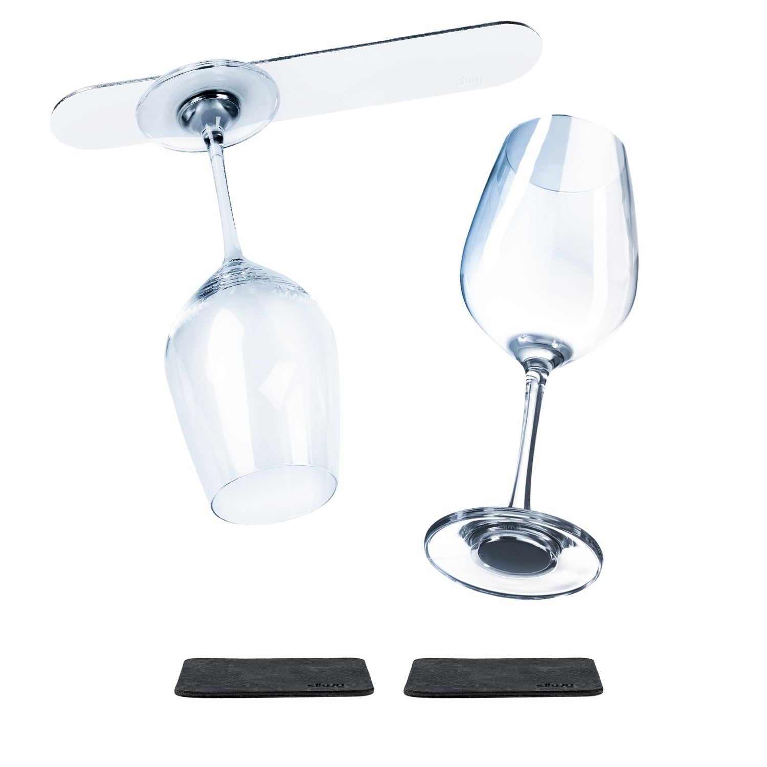 Magnetic crystal glasses WINE including bar WHITE